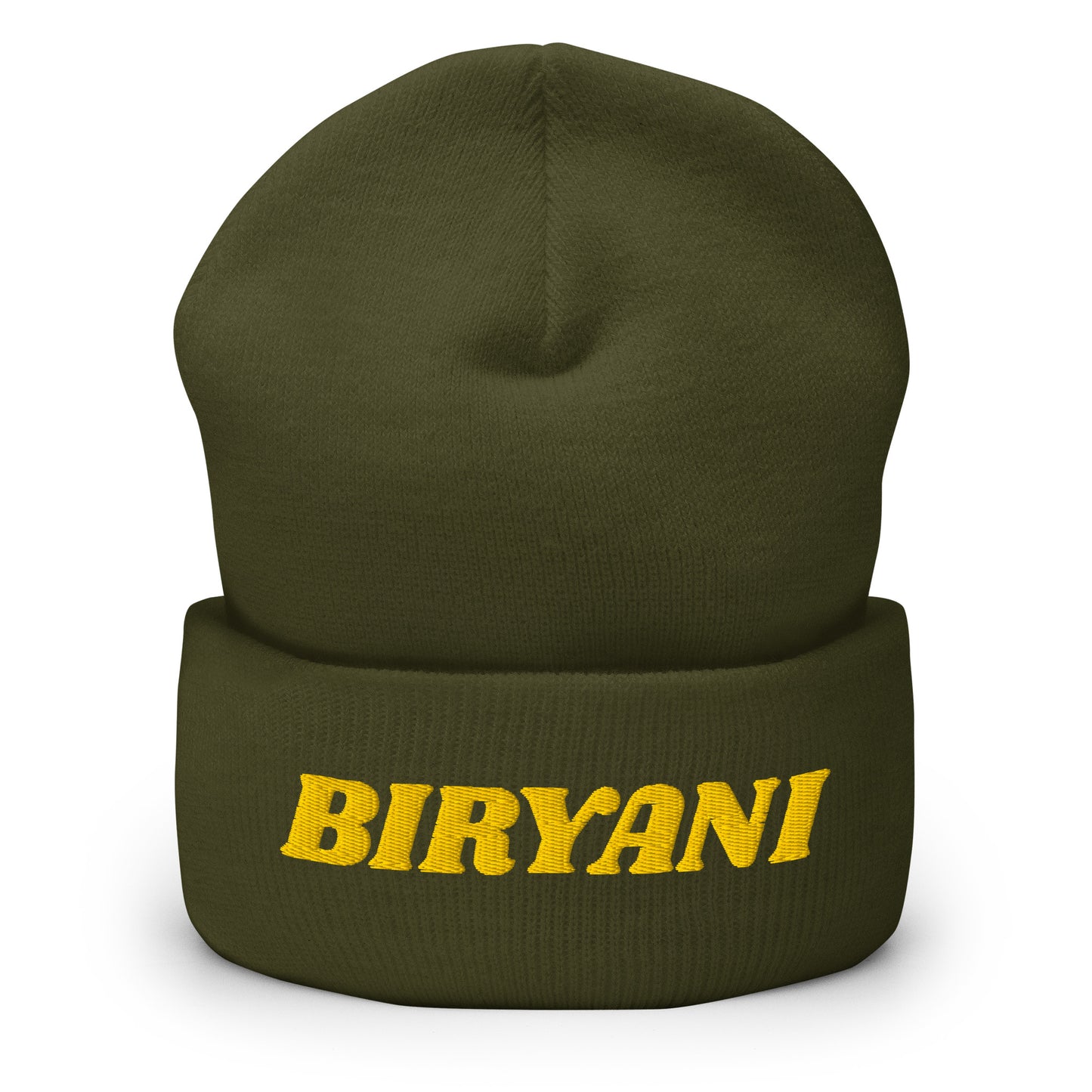 Olive Green Biryani Cuffed Beanie