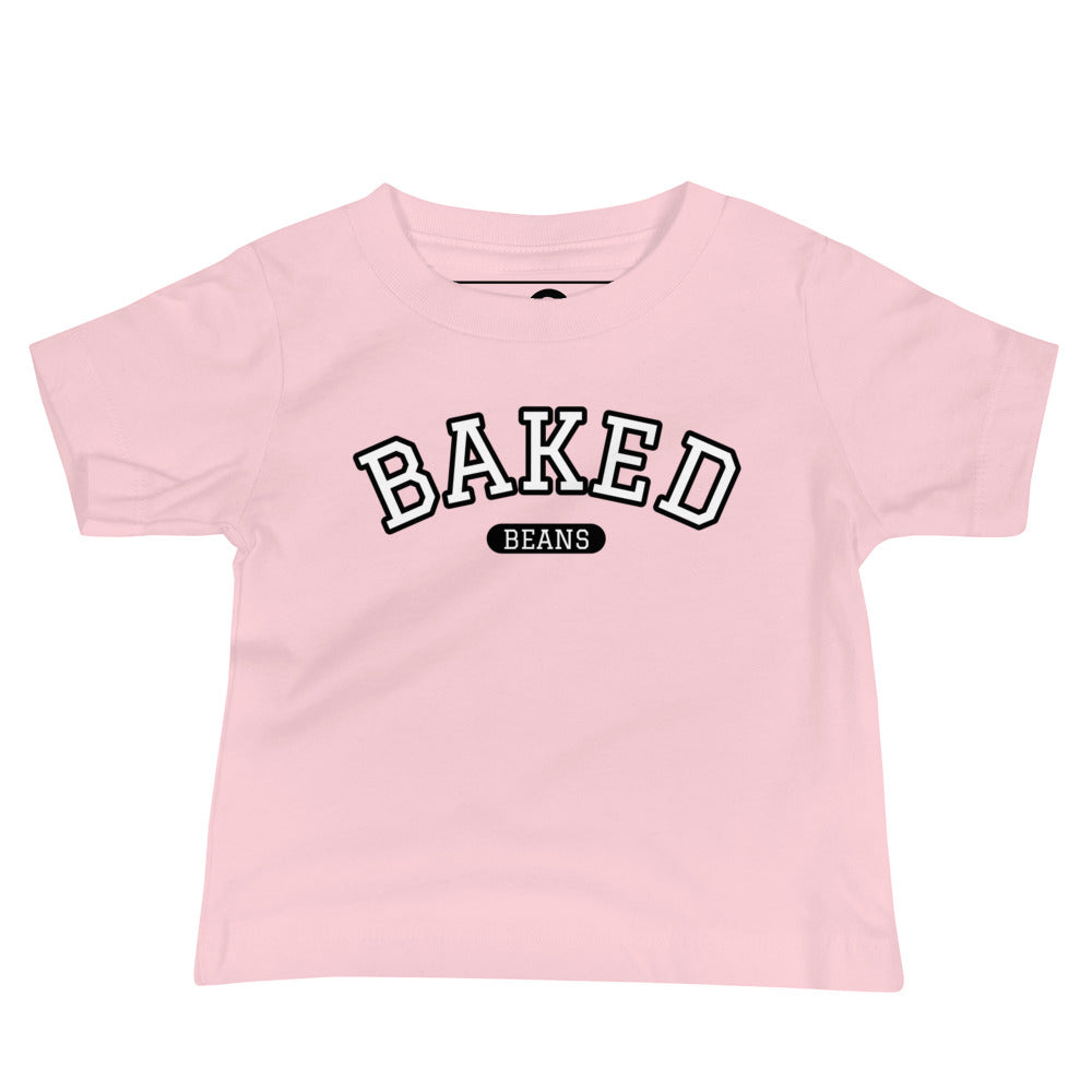 Pink Baked Beans Varsity Baby T-Shirt