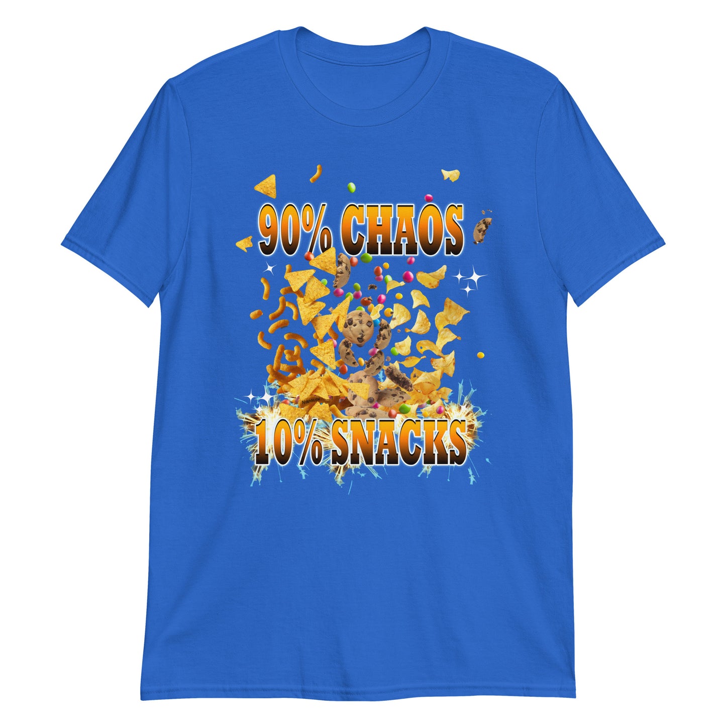 Royal Blue 90% Chaos 10% Snacks T-Shirt