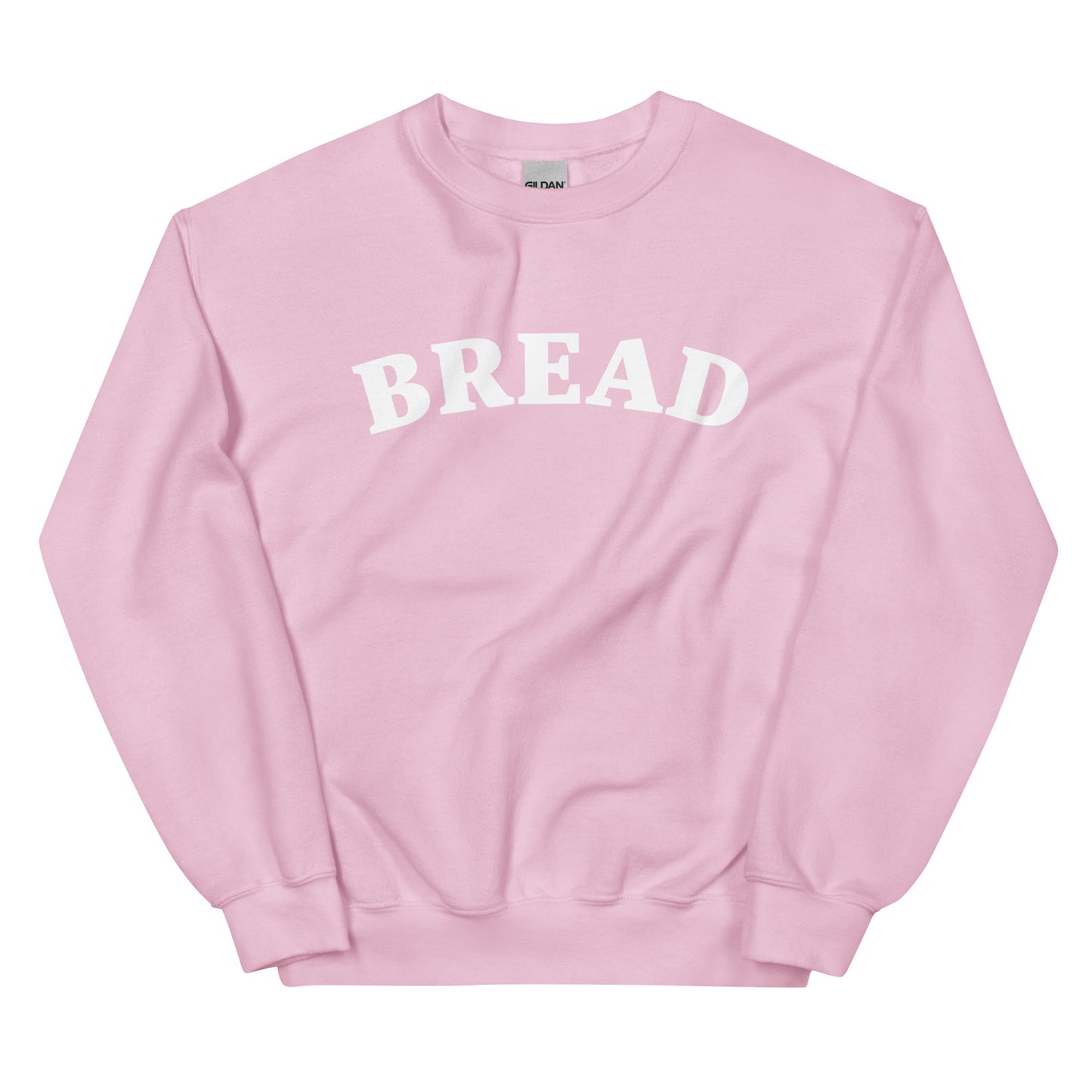 Light pink bread sweatshirt - Do you love bread? Make a statement in this bread sweatshirt. It's a funny food sweatshirt for bread enthusiasts. This classic crew neck sweatshirt is soft, comfortable & designed just for bread lovers. Eat your favorite bread in style in this stylish sweatshirt for foodies or give it as a unique gift for a bread lover.