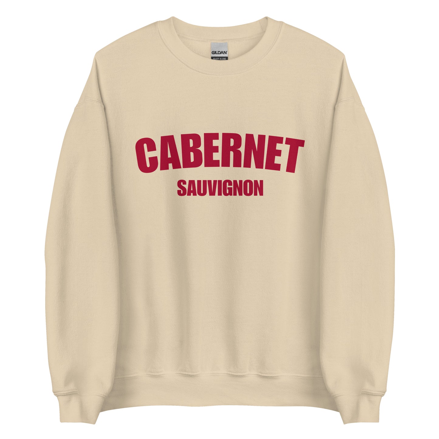 Tan Cabernet Sauvignon Sweatshirt from Nina's Funky Shop by ninanush - Love Cabernet Sauvignon? Looking for a fun wine lover gift? Our Cabernet Sauvignon Sweatshirt is a unisex, crew neck sweatshirt that comes in a variety of colors with "Cabernet Sauvignon", on the front. Perfect for cozy nights in or stand out streetwear, this wine enthusiast sweatshirt is designed by Nina just for you.