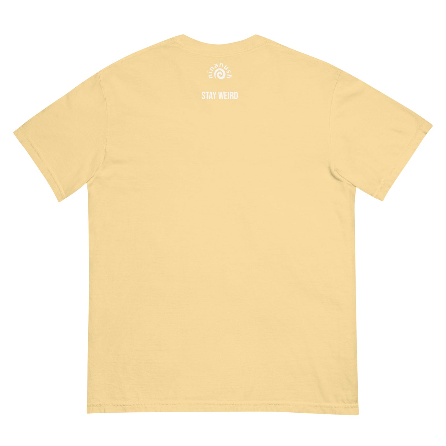 Stay weird faded yellow t-shirt - This Weird is Underrated T-shirt is a funky, colorful tshirt with a message. The heavyweight cotton tshirt encourages self-expression and being different. Stay weird and show the world that being different is something to be embraced and celebrated. It's a unique streetwear everyday t-shirt and cute gift for weird friends.