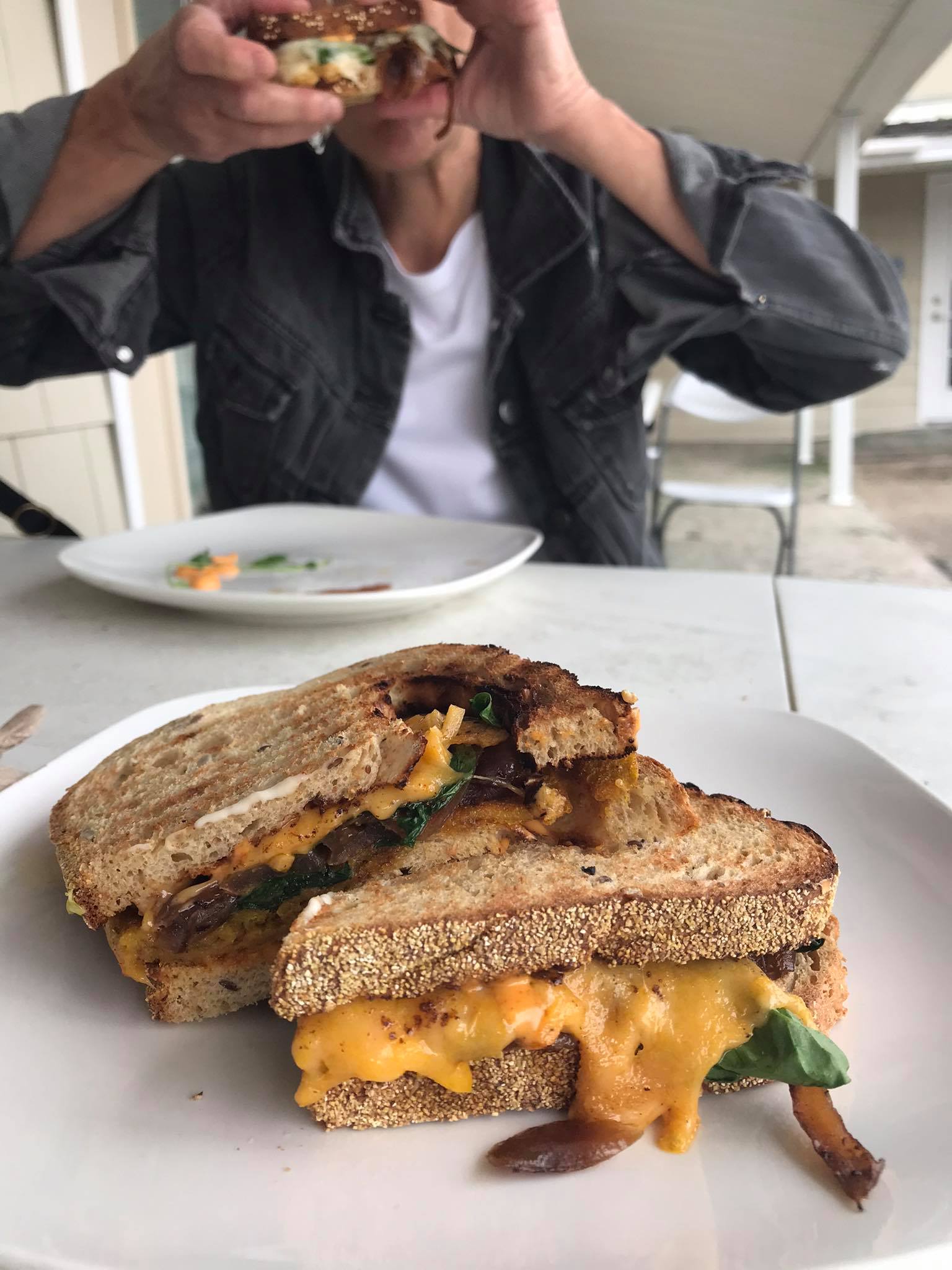 Vegan grilled cheese sandwich