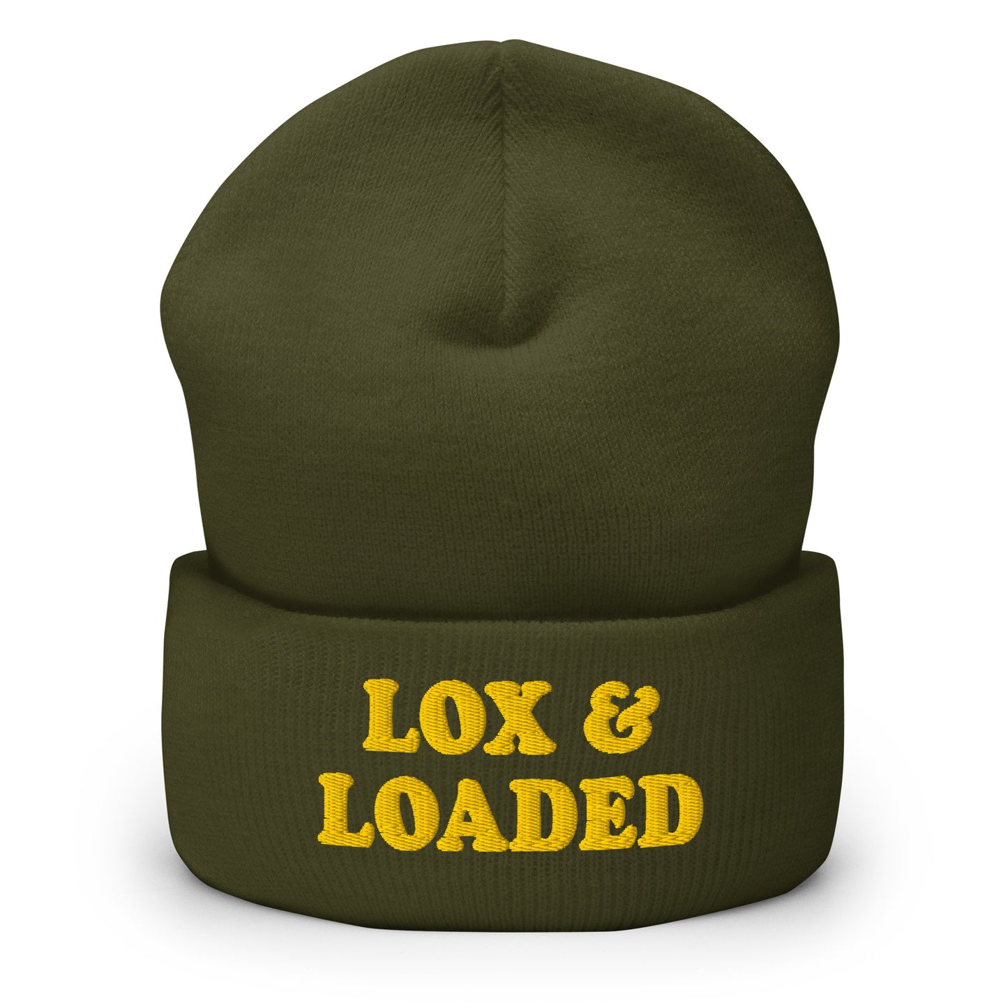 Army Green Lox & Loaded Cuffed Beanie