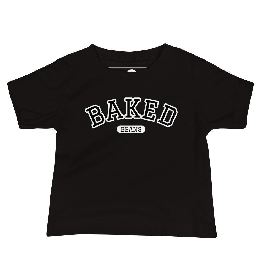Black Baked Beans Varsity Baby T-Shirt