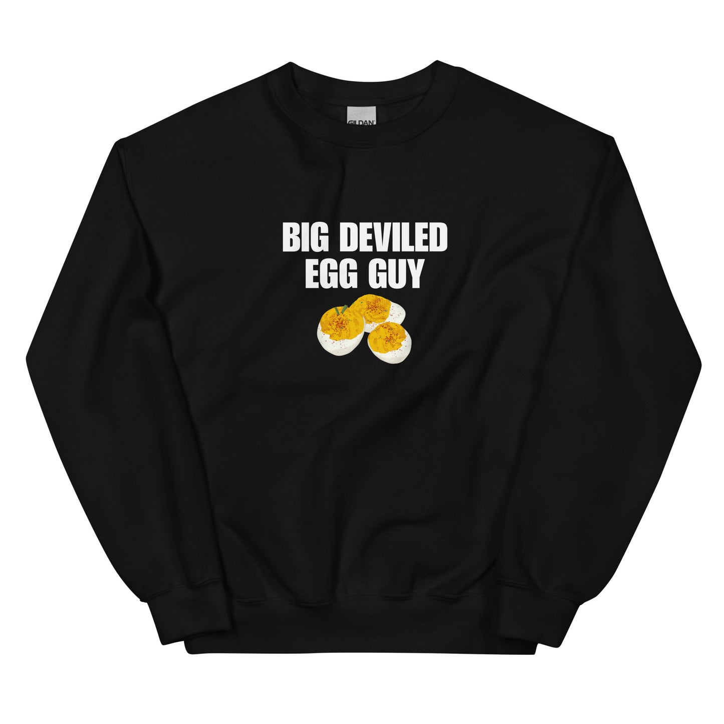 Black Big Deviled Egg Guy Sweatshirt