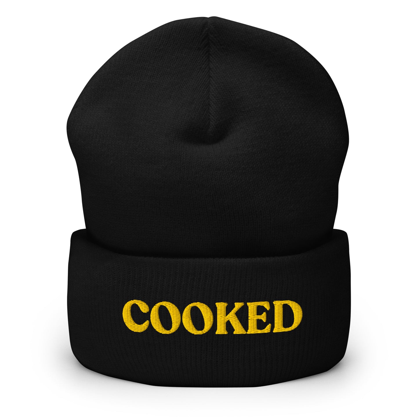 Black Cooked Cuffed Beanie