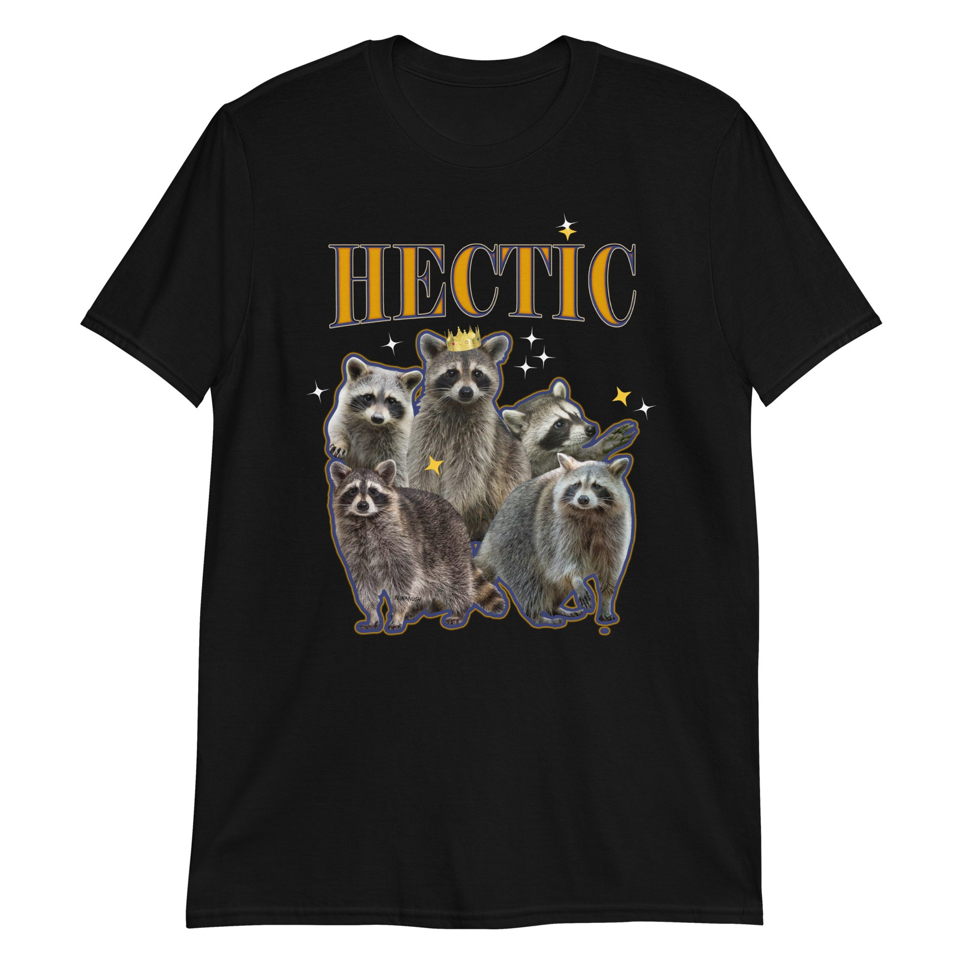 Black Hectic Raccoon T-Shirt