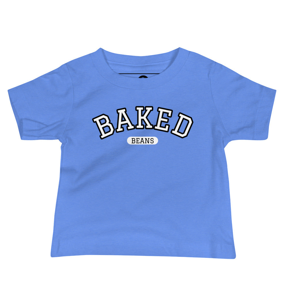 Blue Baked Beans Varsity Baby T-Shirt