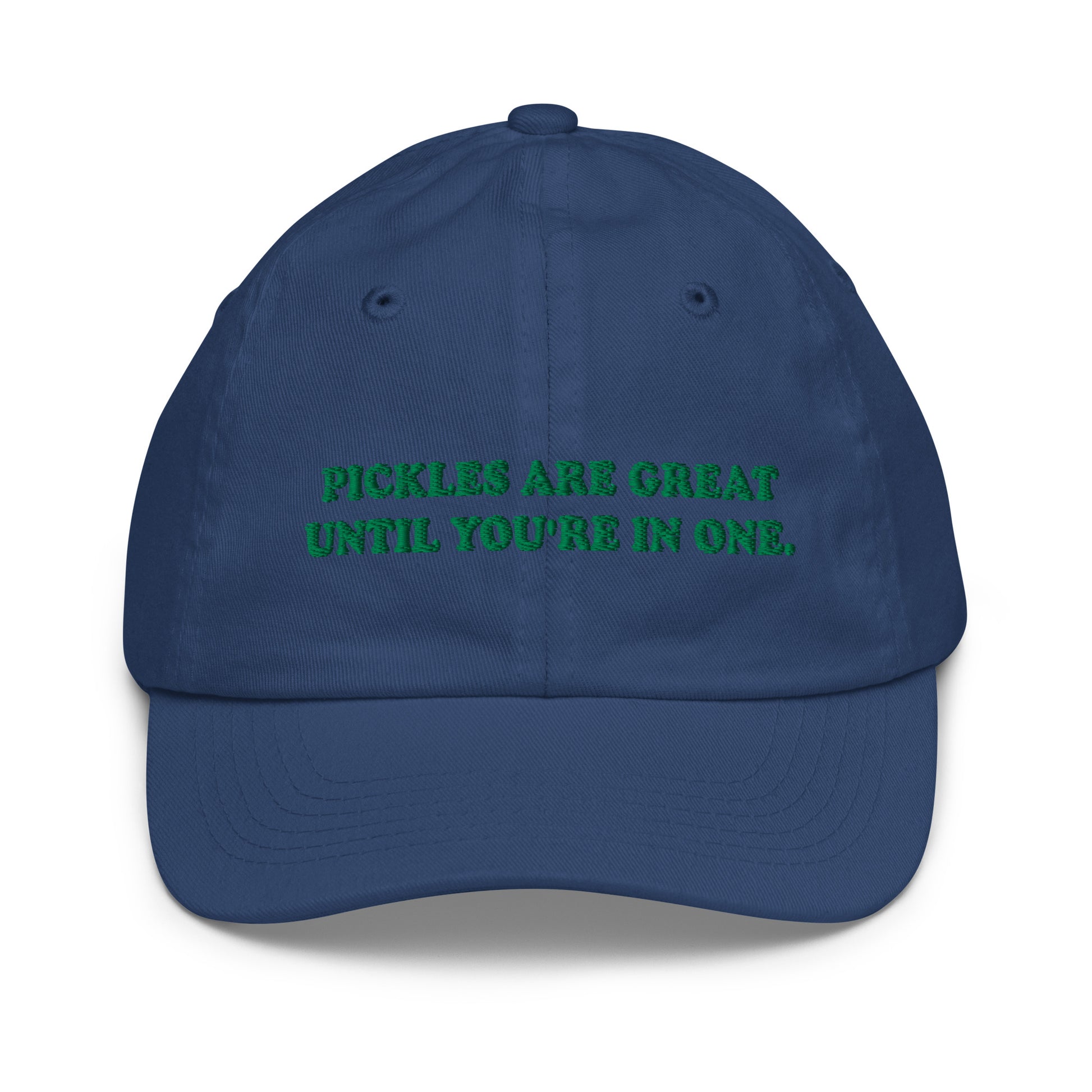 Blue Pickles Are Great Until You're In Once Kids Baseball Hat