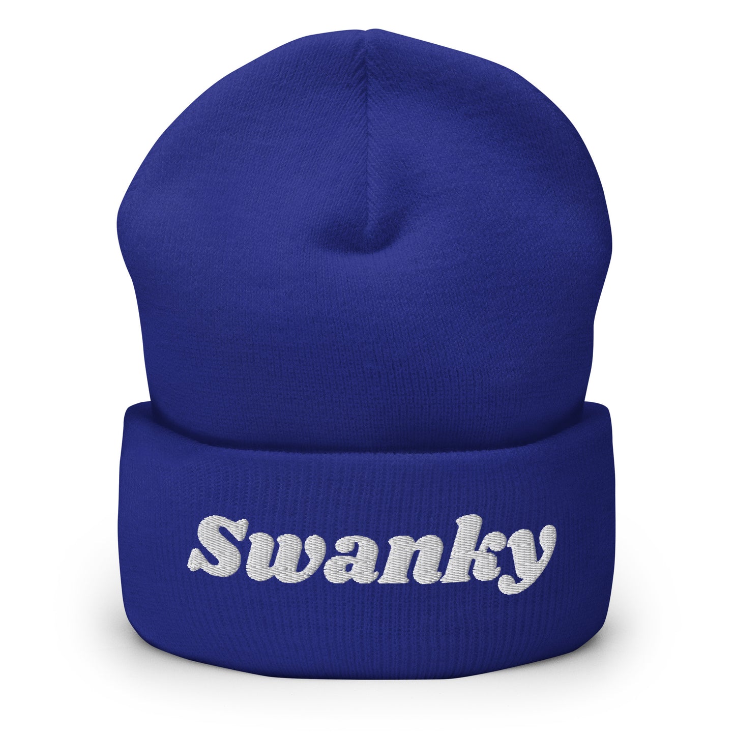 Blue Swanky Cuffed Beanie