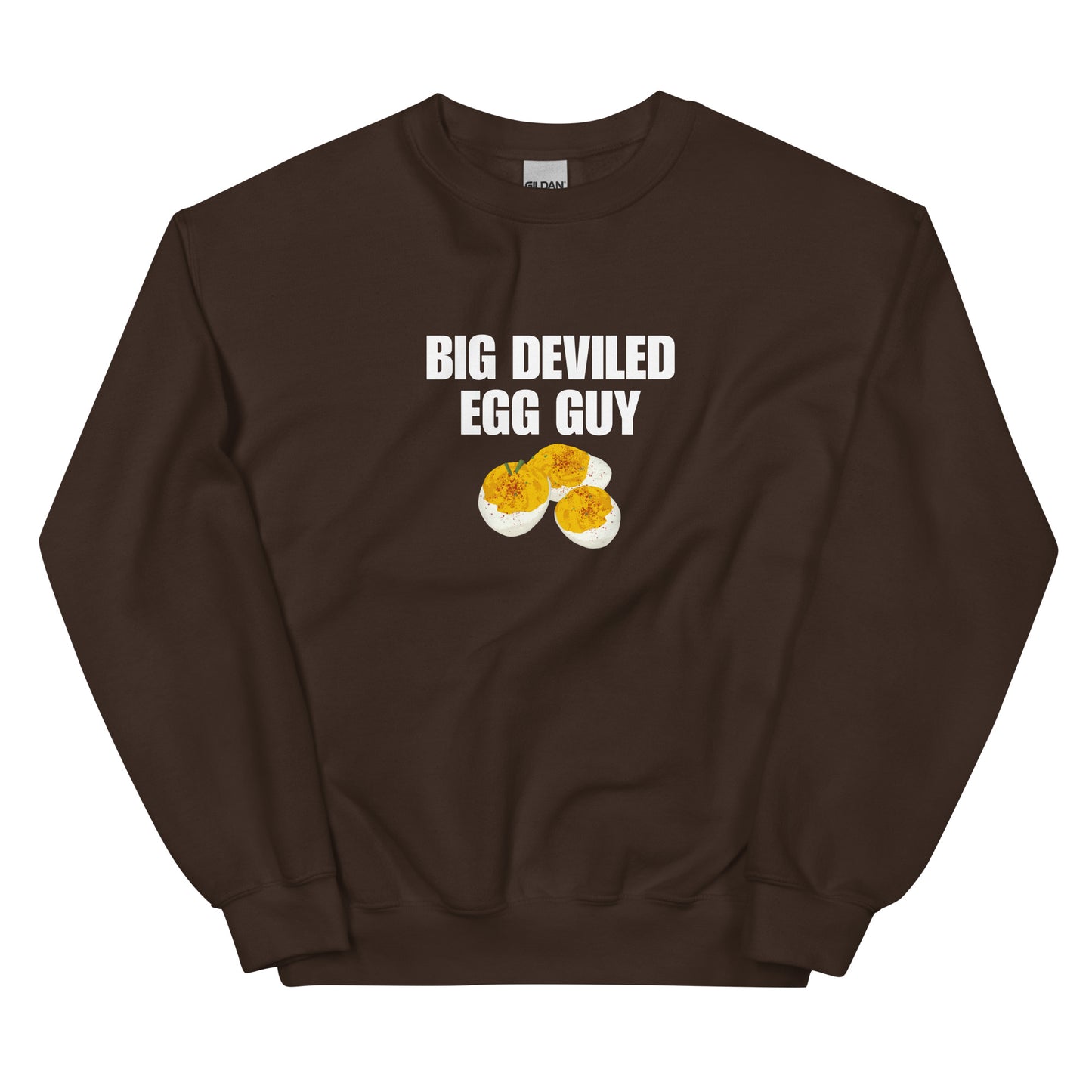 Brown Big Deviled Egg Guy Sweatshirt