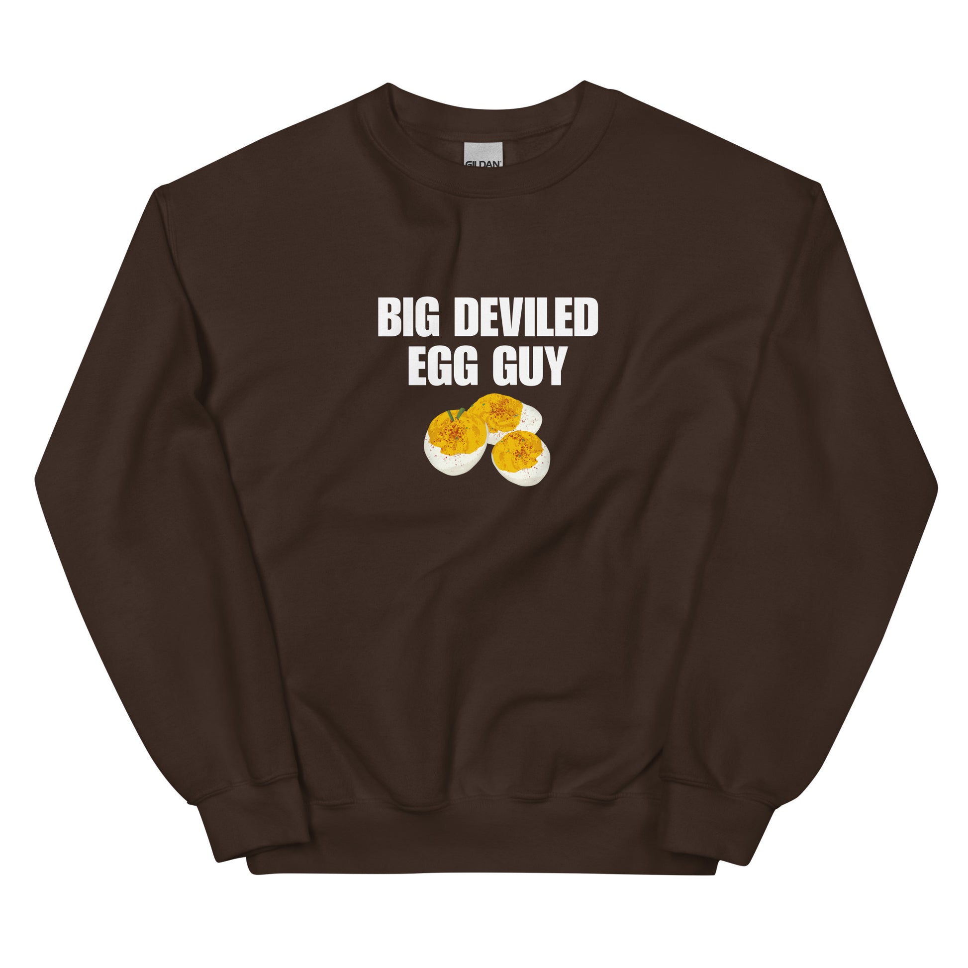 Brown Big Deviled Egg Guy Sweatshirt