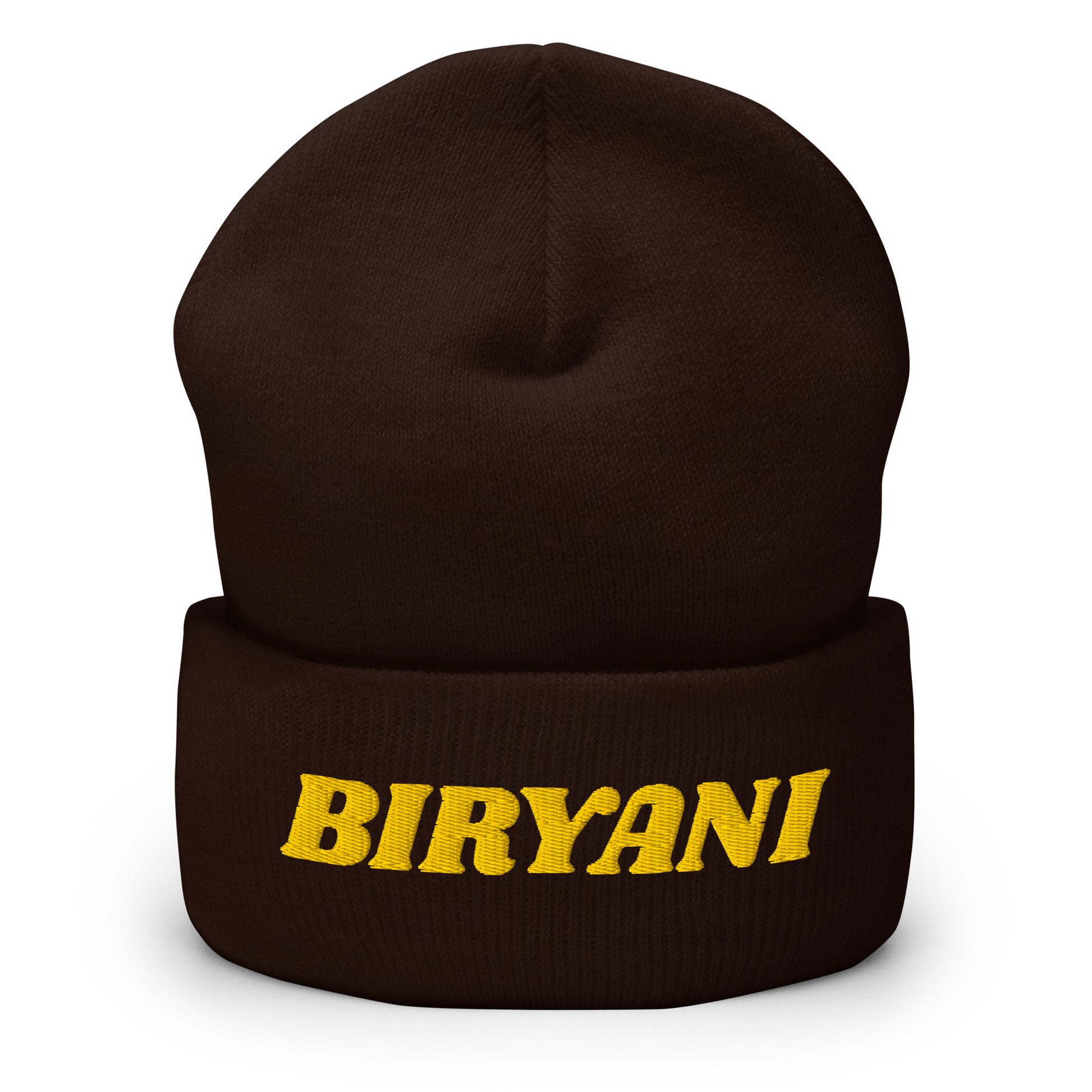 Brown Biryani Cuffed Beanie
