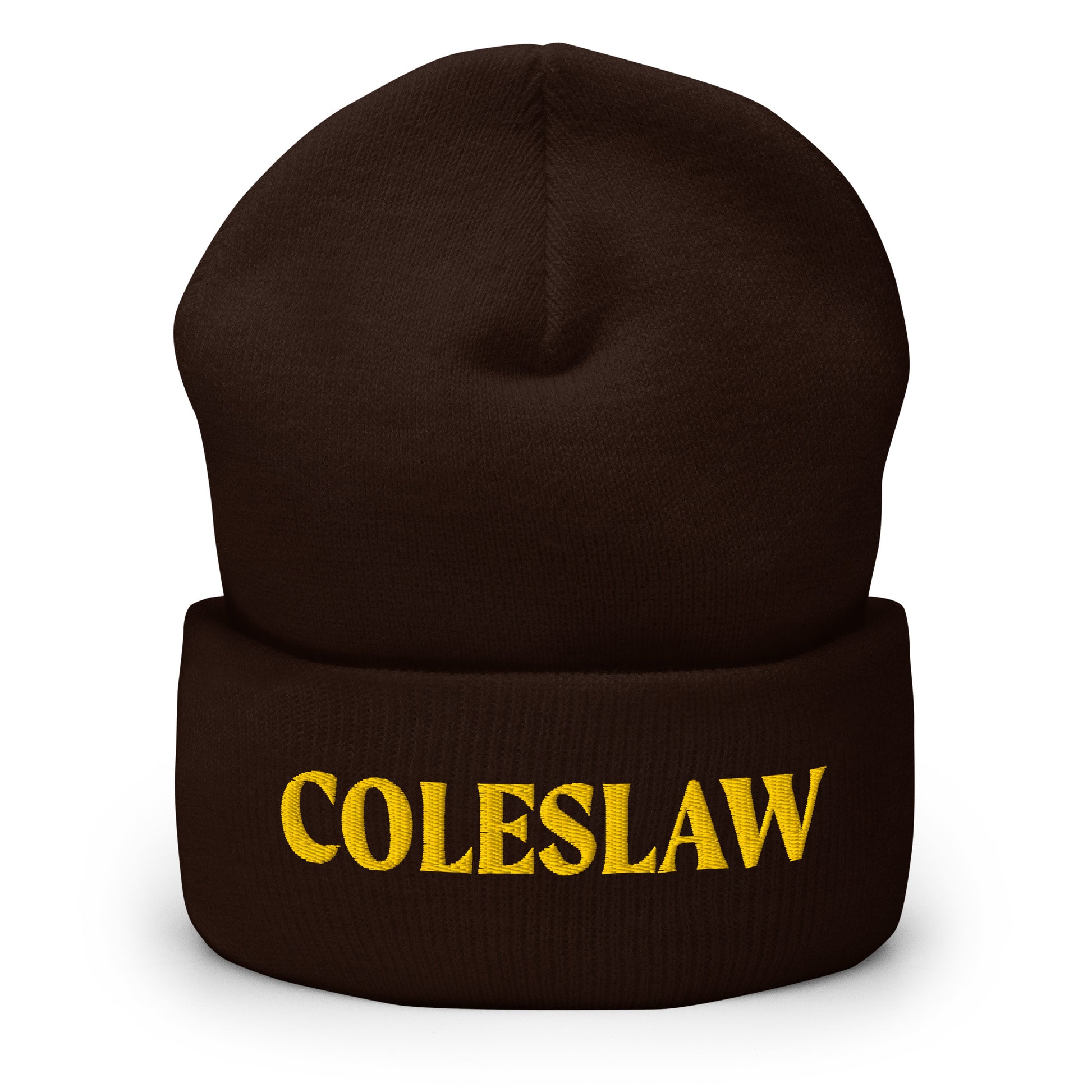 Brown Coleslaw Cuffed Beanie