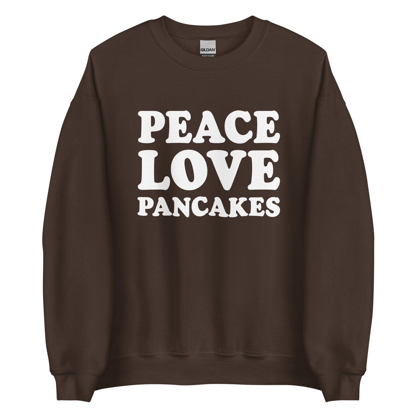 Brown Peace Love Pancakes Sweatshirt