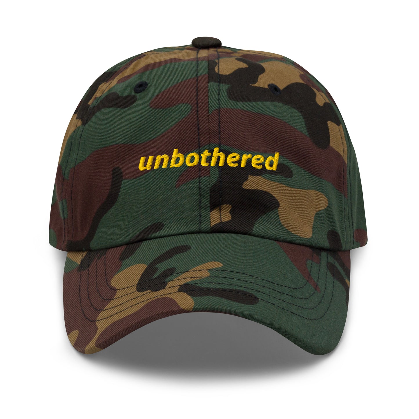 Camo Unbothered Dad Hat