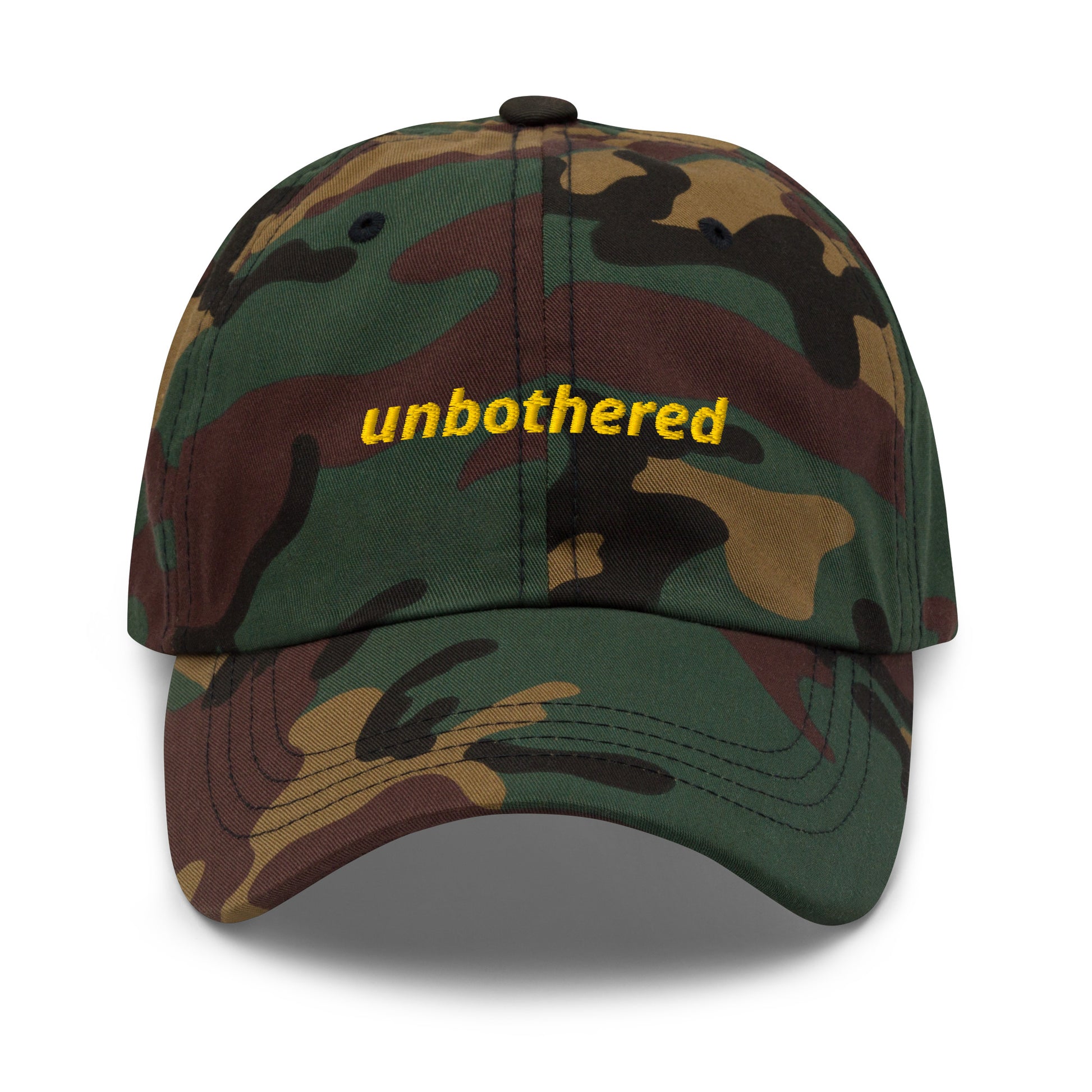 Camo Unbothered Dad Hat
