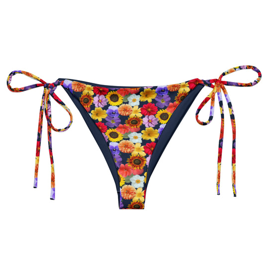 Colorful Flowers Recycled Bikini Bottom