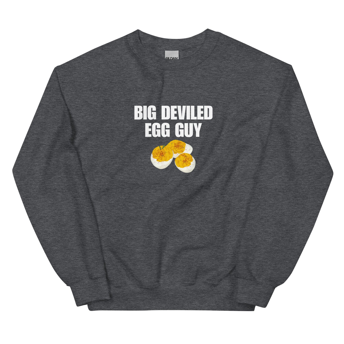 Dark Gray Big Deviled Egg Guy Sweatshirt