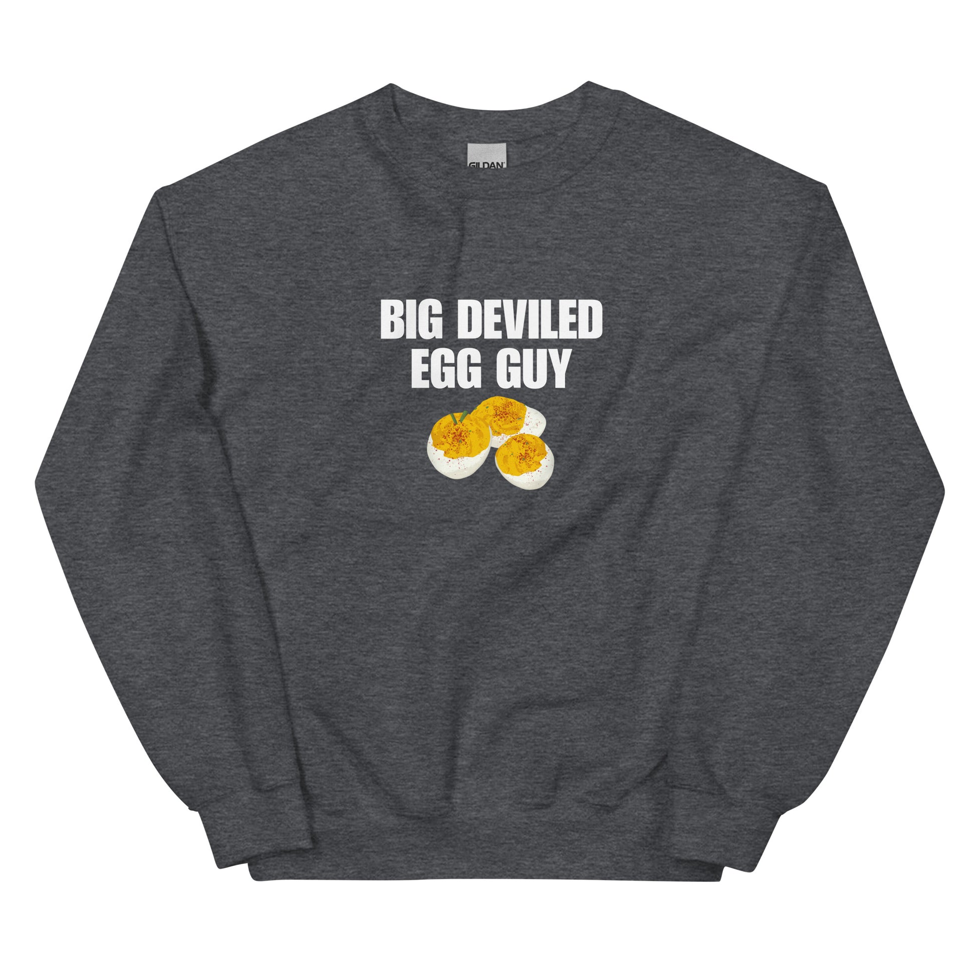Dark Gray Big Deviled Egg Guy Sweatshirt