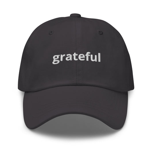 Dark Gray Grateful Dad Hat
