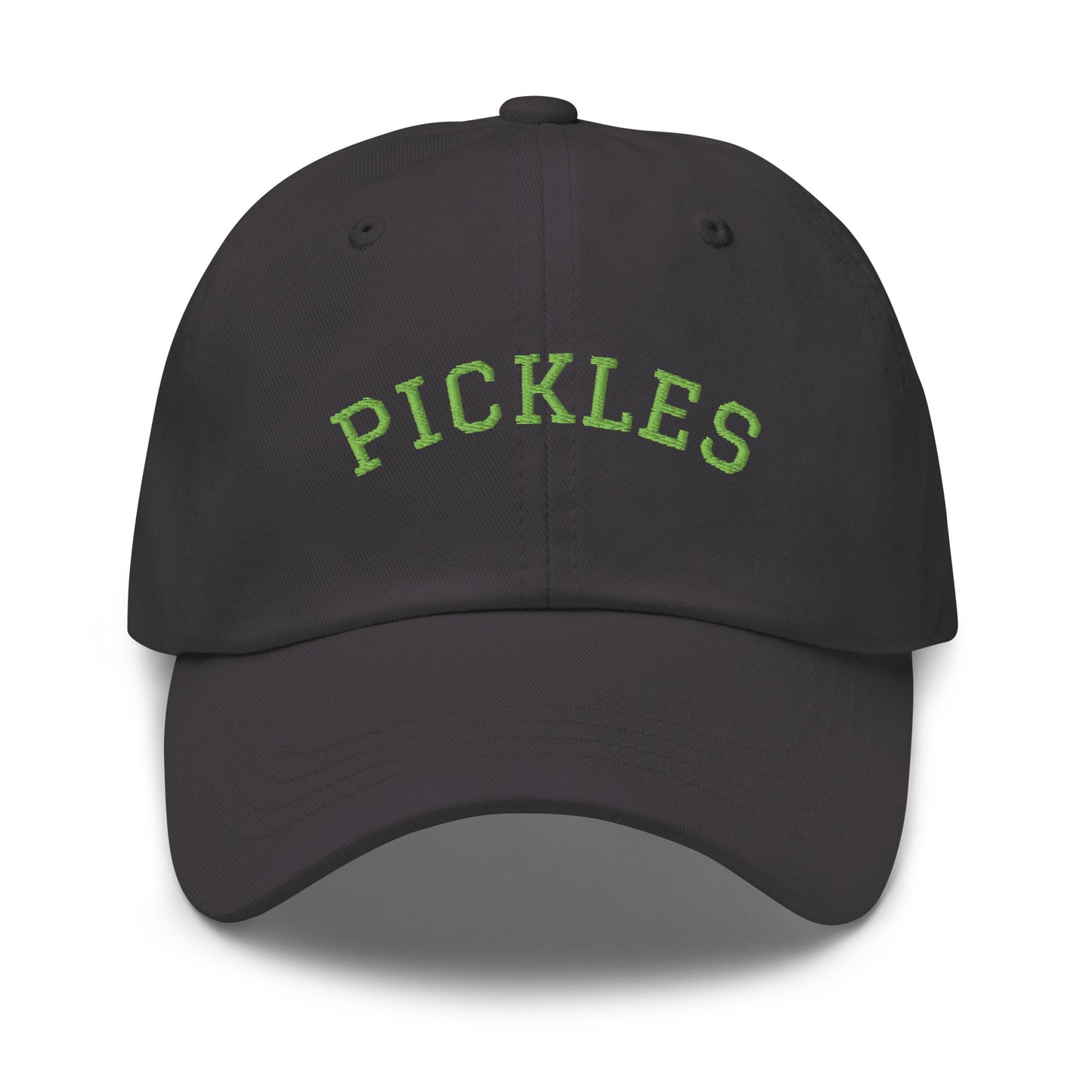 Dark Gray Varsity Style Pickles Dad Hat