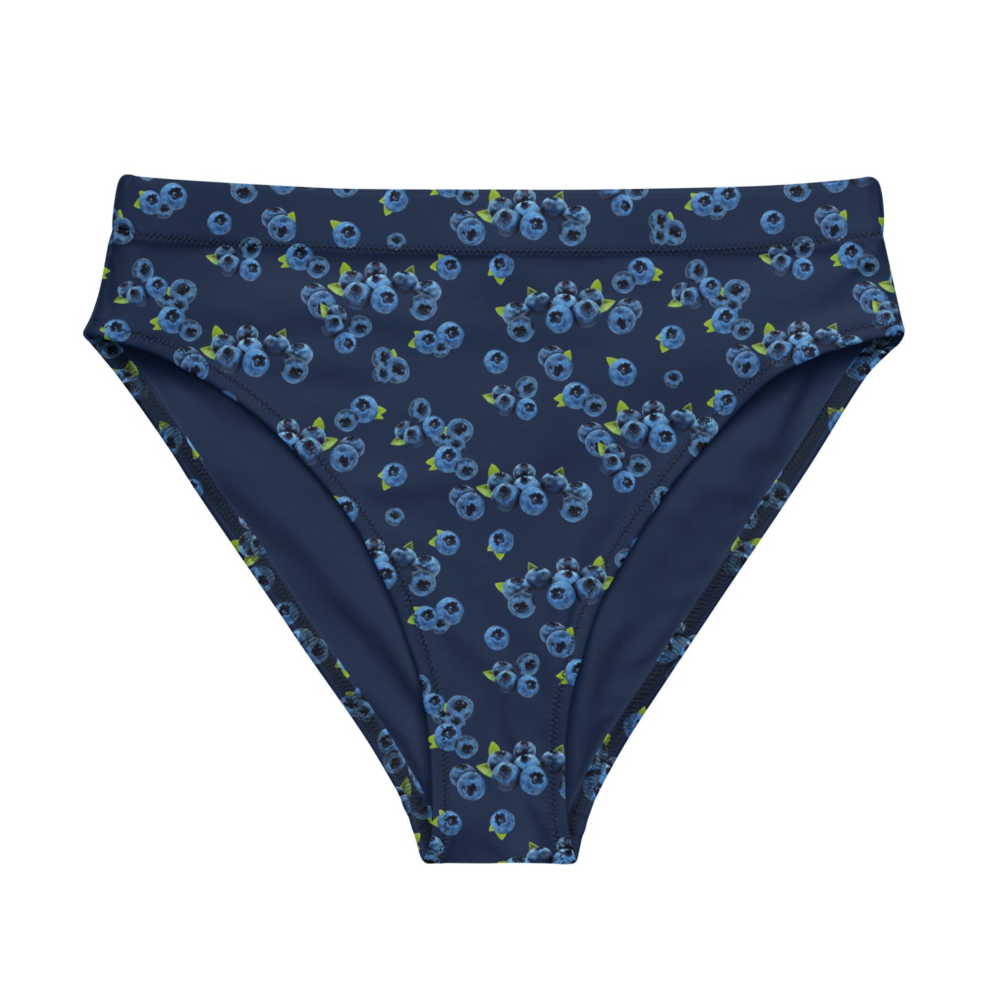 Eco Blueberries High-Waisted Bikini Bottom