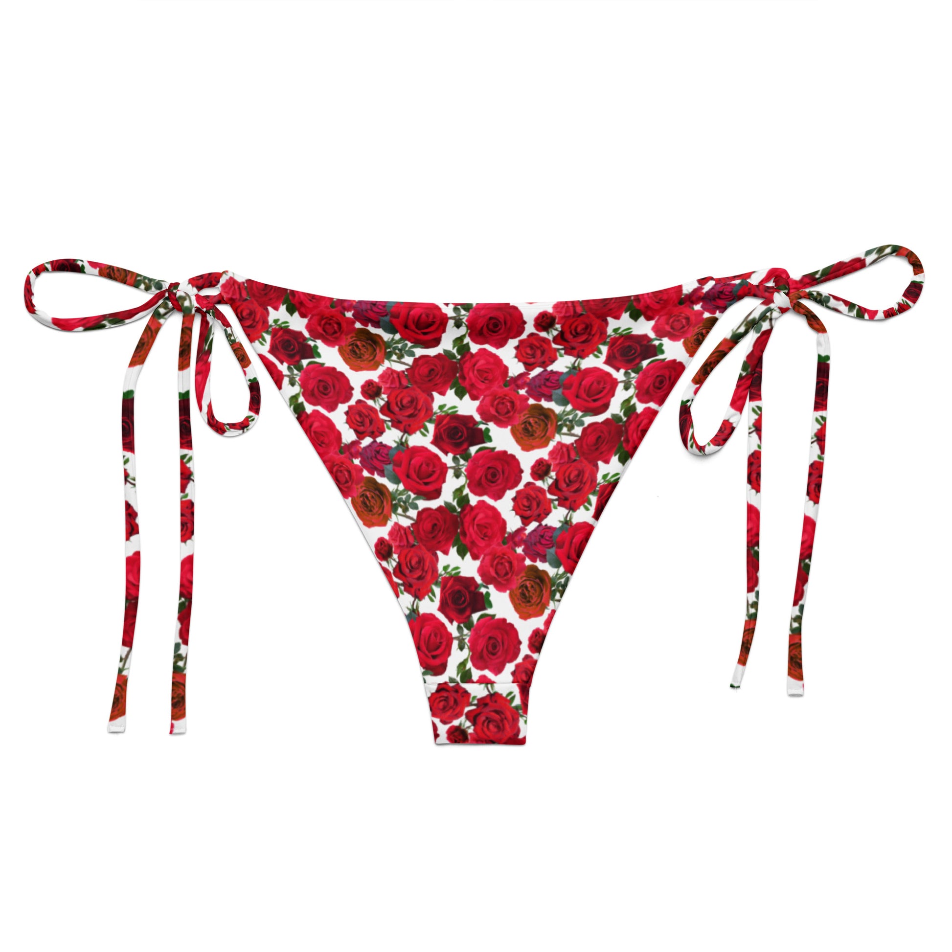 Eco Red Roses Bikini Bottom