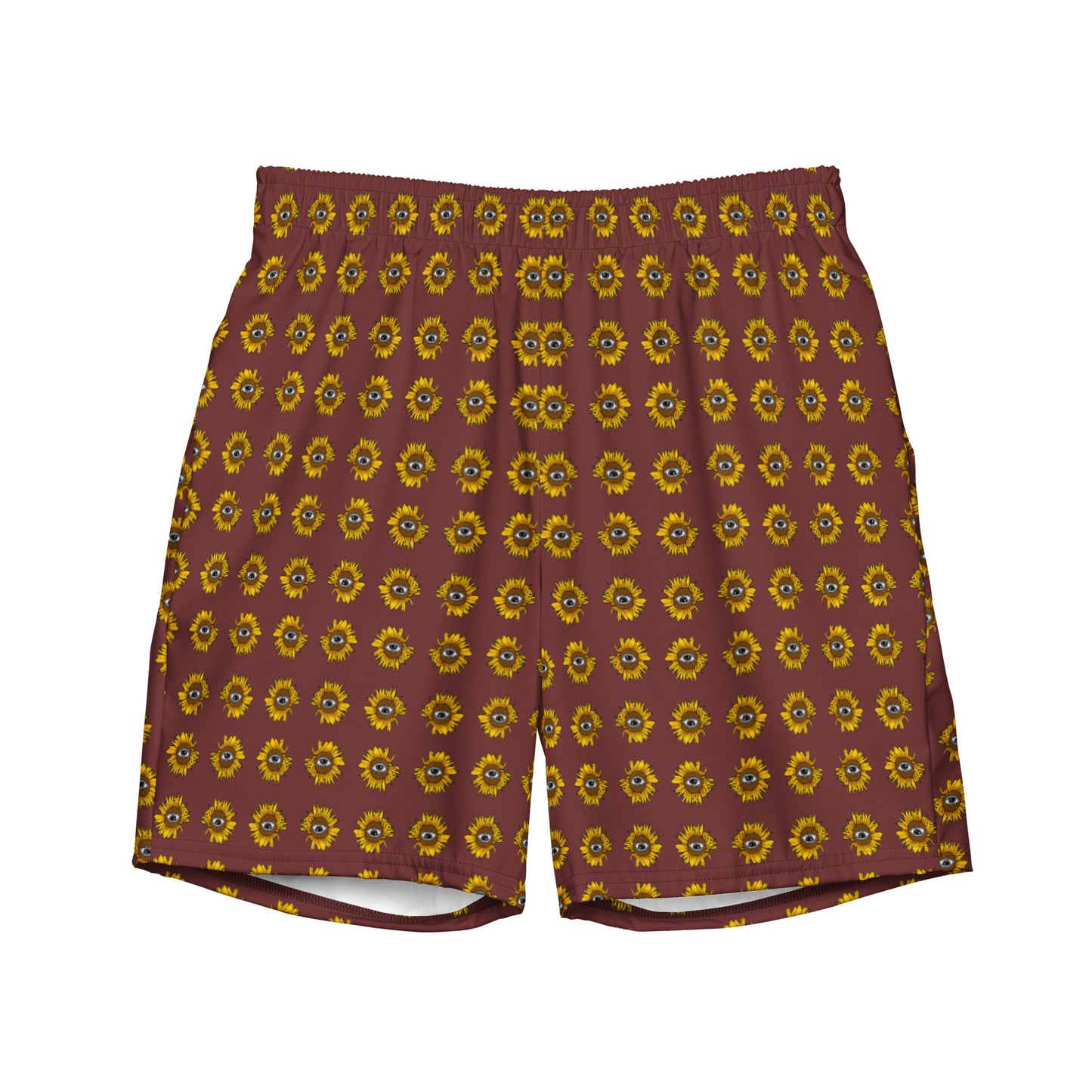Funky Sunflower Recycled Swim Trunks