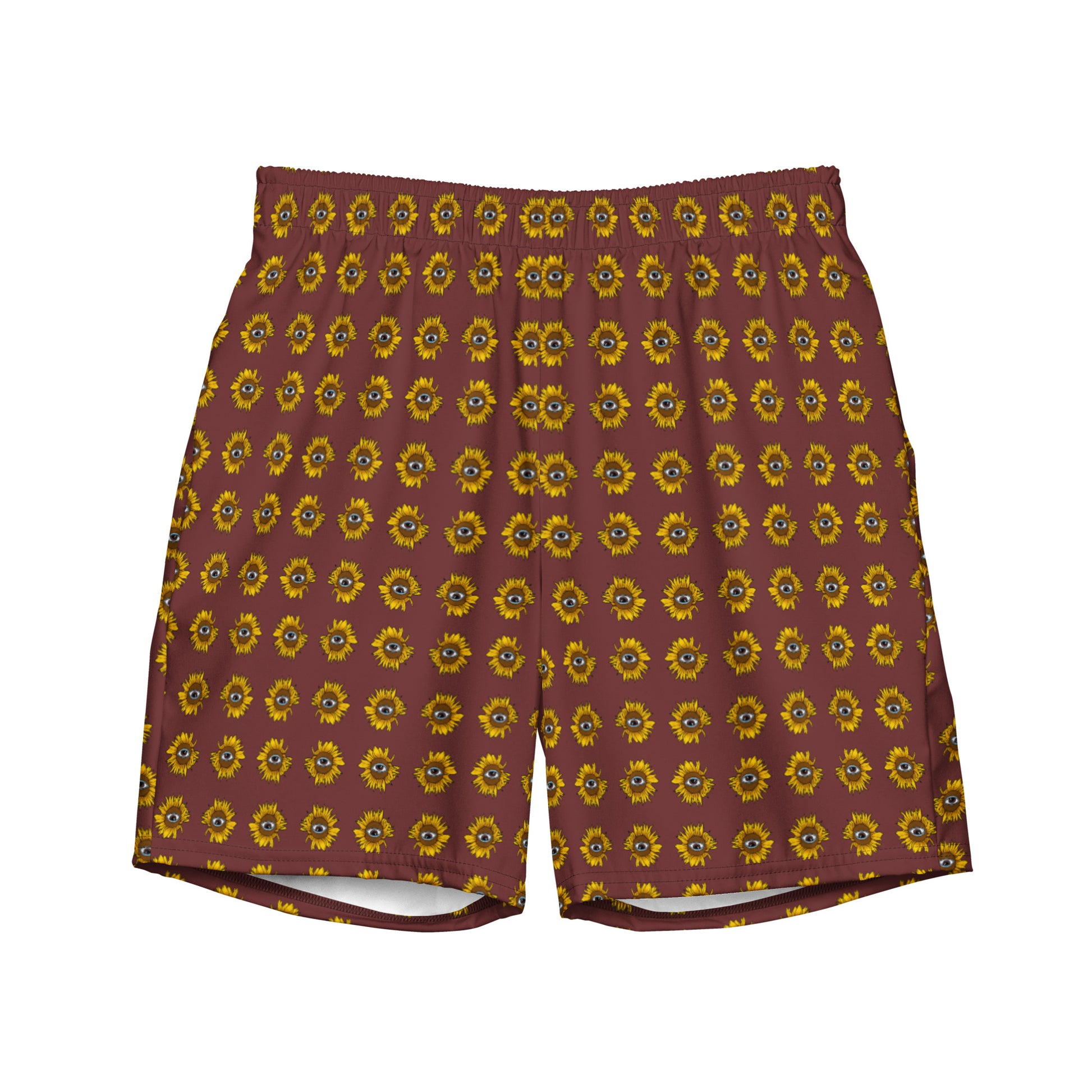 Funky Sunflower Recycled Swim Trunks