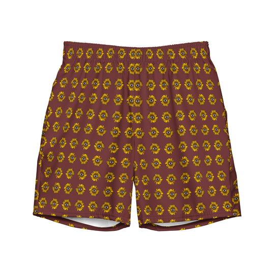 Funky Sunflower Recycled Swim Trunks