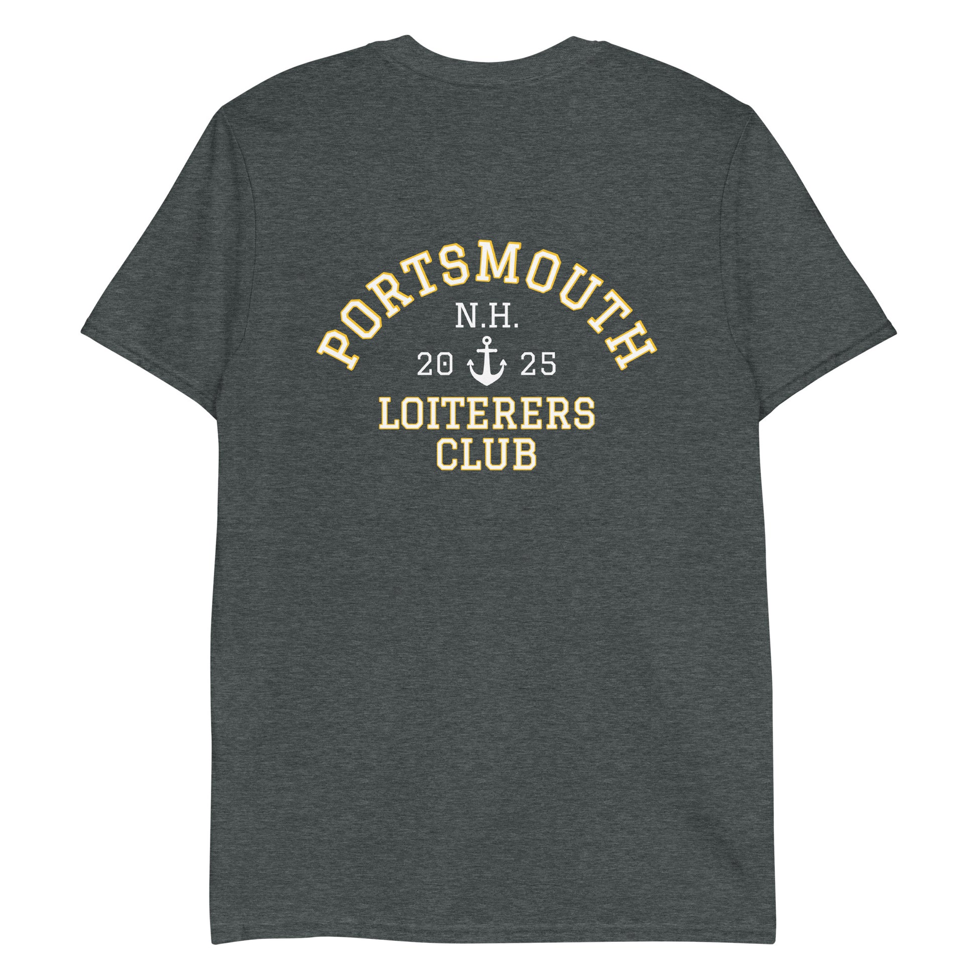 Gray Portsmouth N.H. Loiterers Club T-Shirt