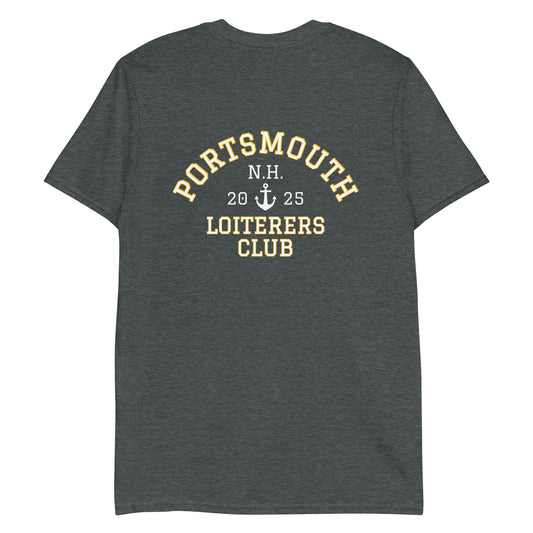 Gray Portsmouth N.H. Loiterers Club T-Shirt