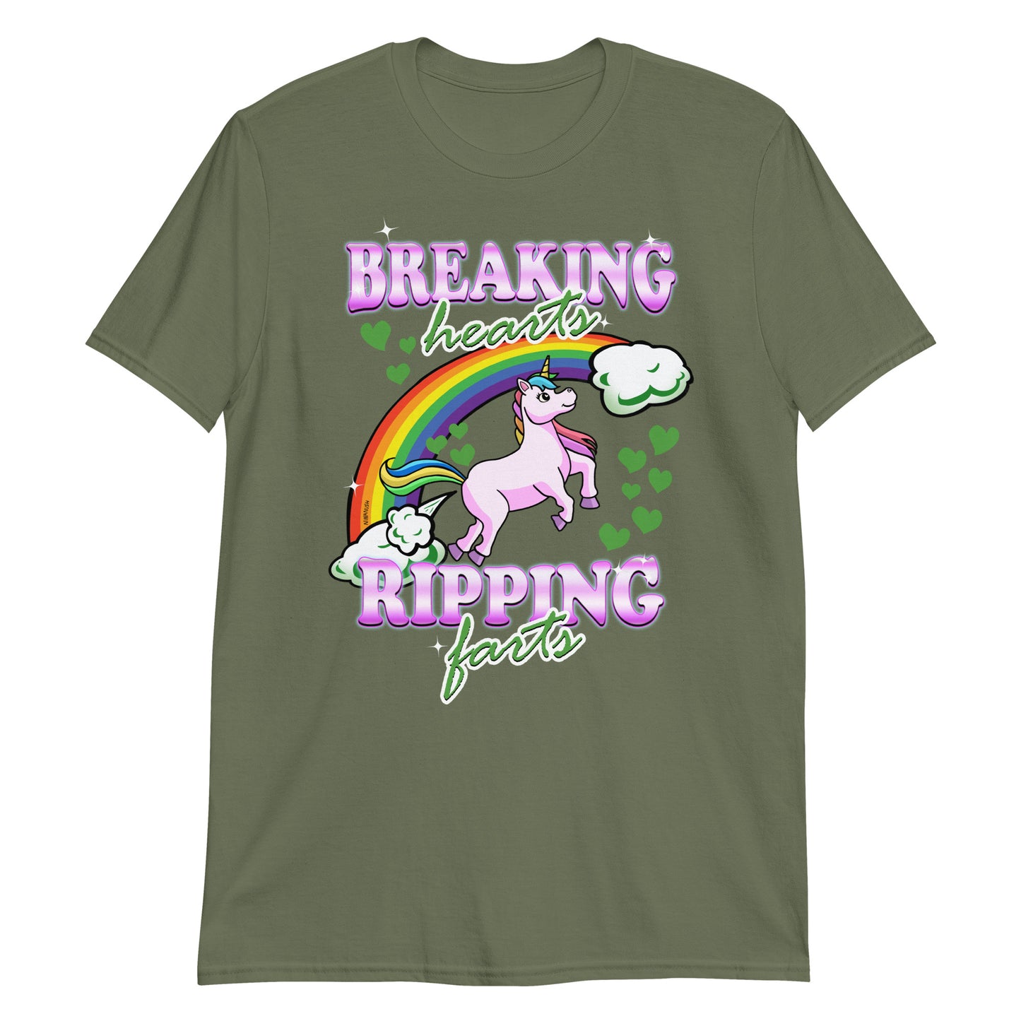 Green Breaking Hearts Ripping Farts T-Shirt