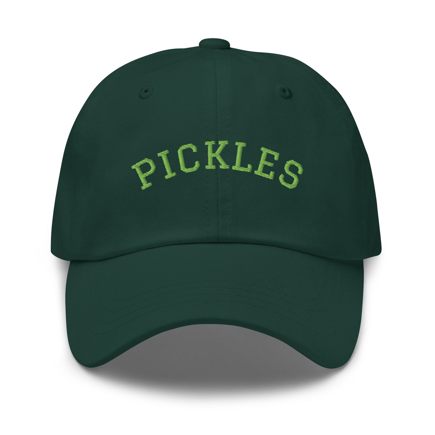 Green Varsity Style Pickles Dad Hat