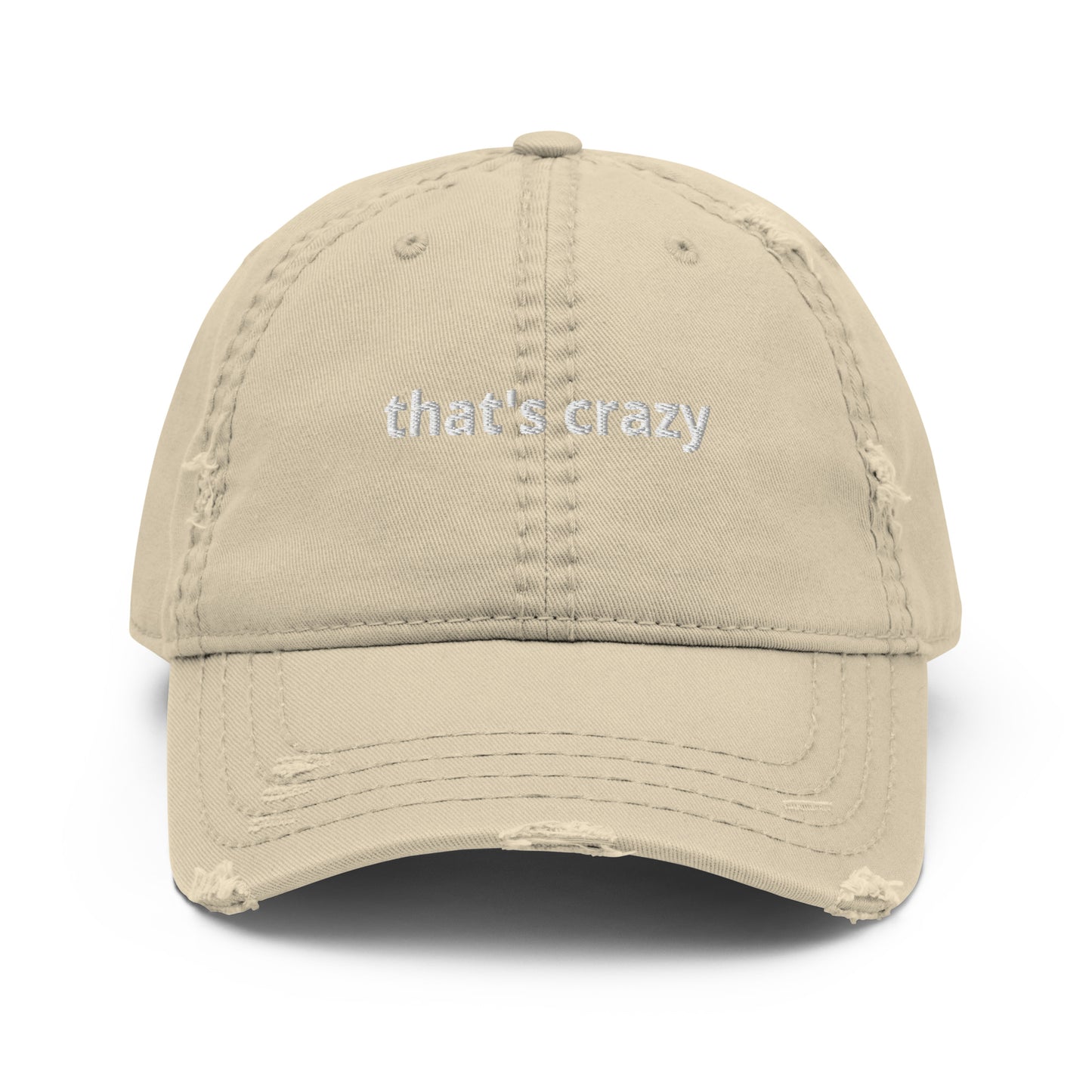 Khaki That's Crazy Distressed Dad Hat