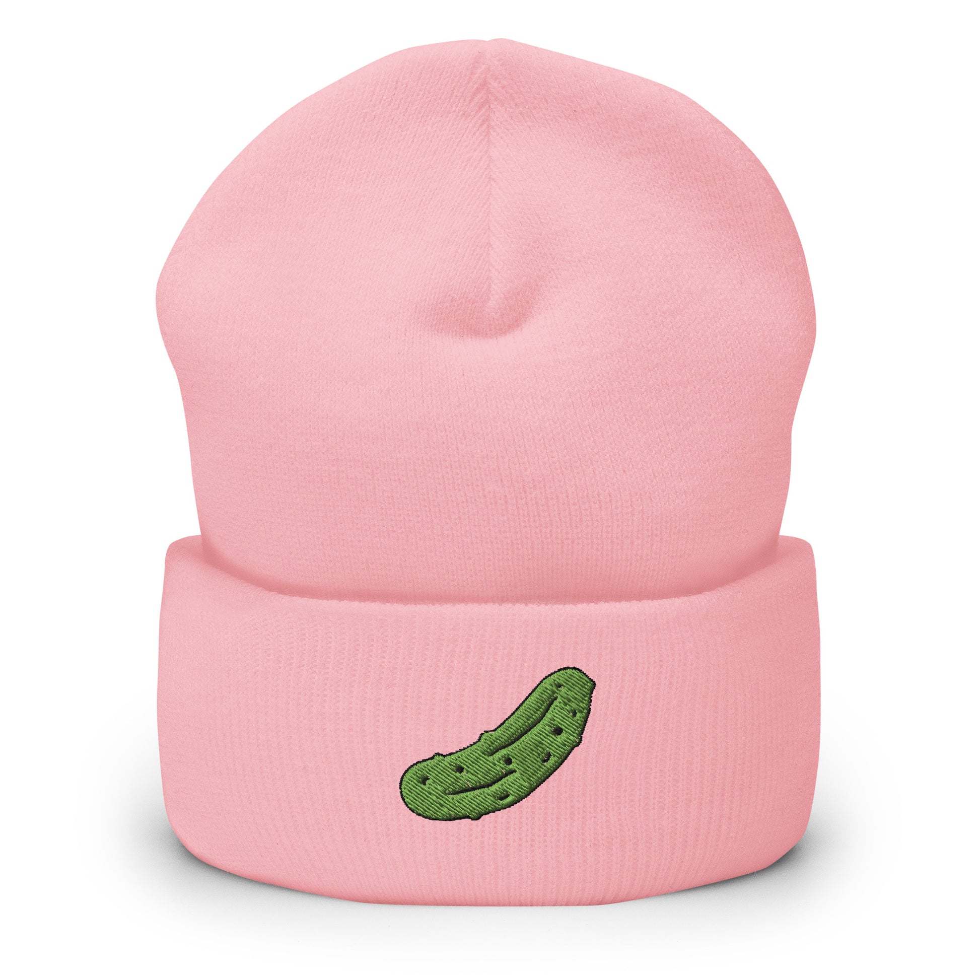 Light Pink Pickle Cuffed Beanie
