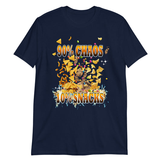 Navy 90% Chaos 10% Snacks T-Shirt