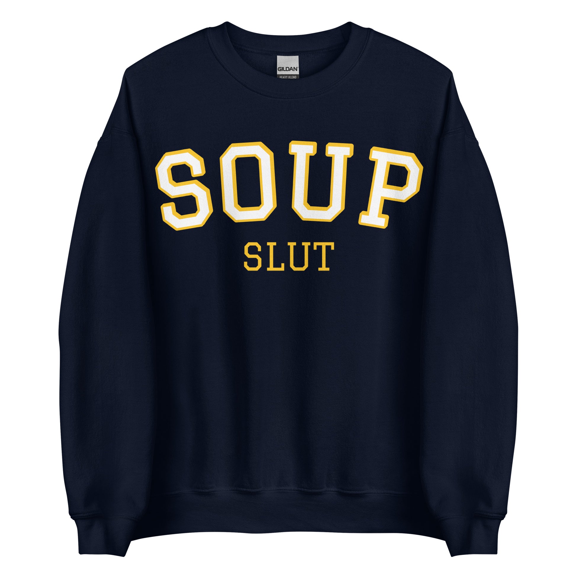 Navy Varsity Soup Slut Sweatshirt