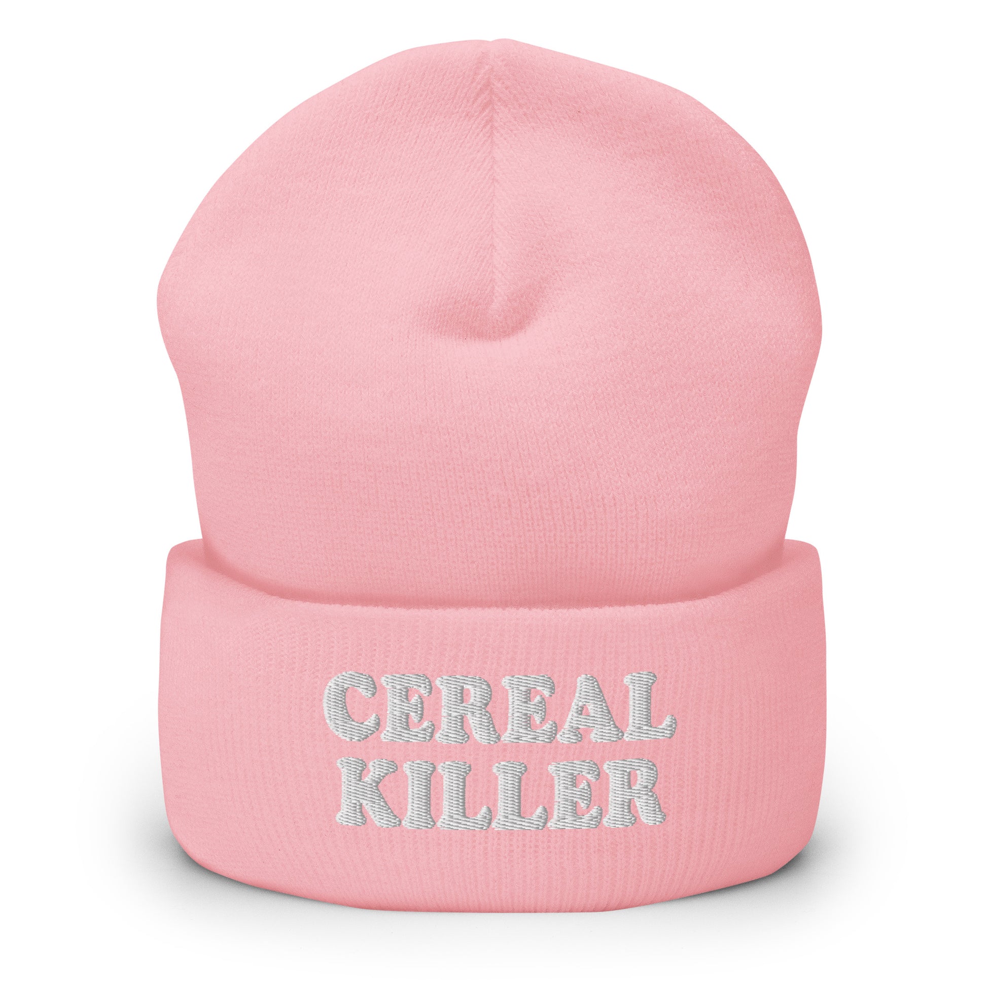 Pink Cereal Killer Cuffed Beanie