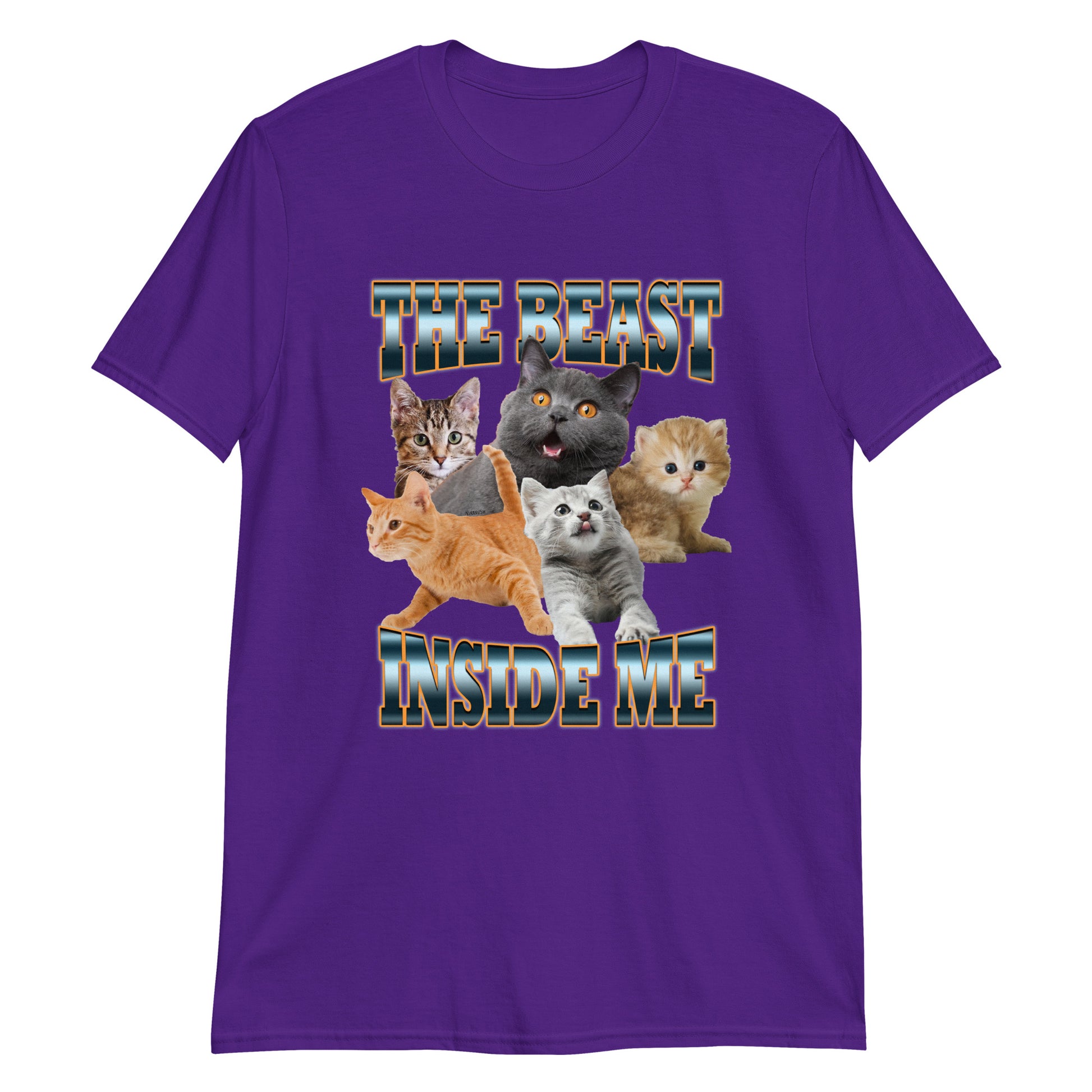 Purple The Beast Inside Me Cats T-Shirt