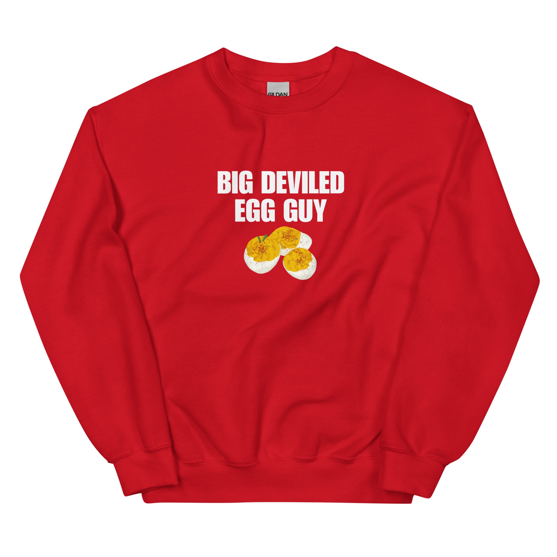 Red Big Deviled Egg Guy Sweatshirt