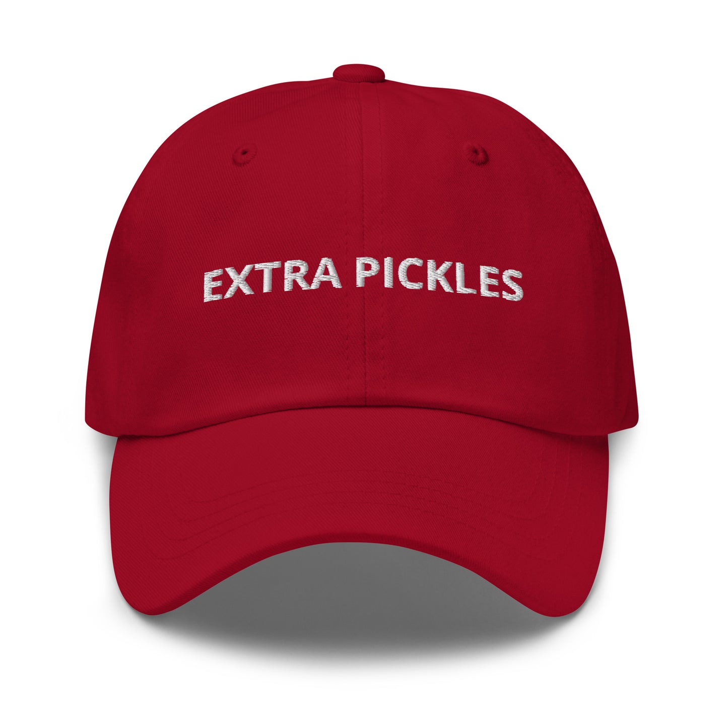 Red Extra Pickles Dad Hat