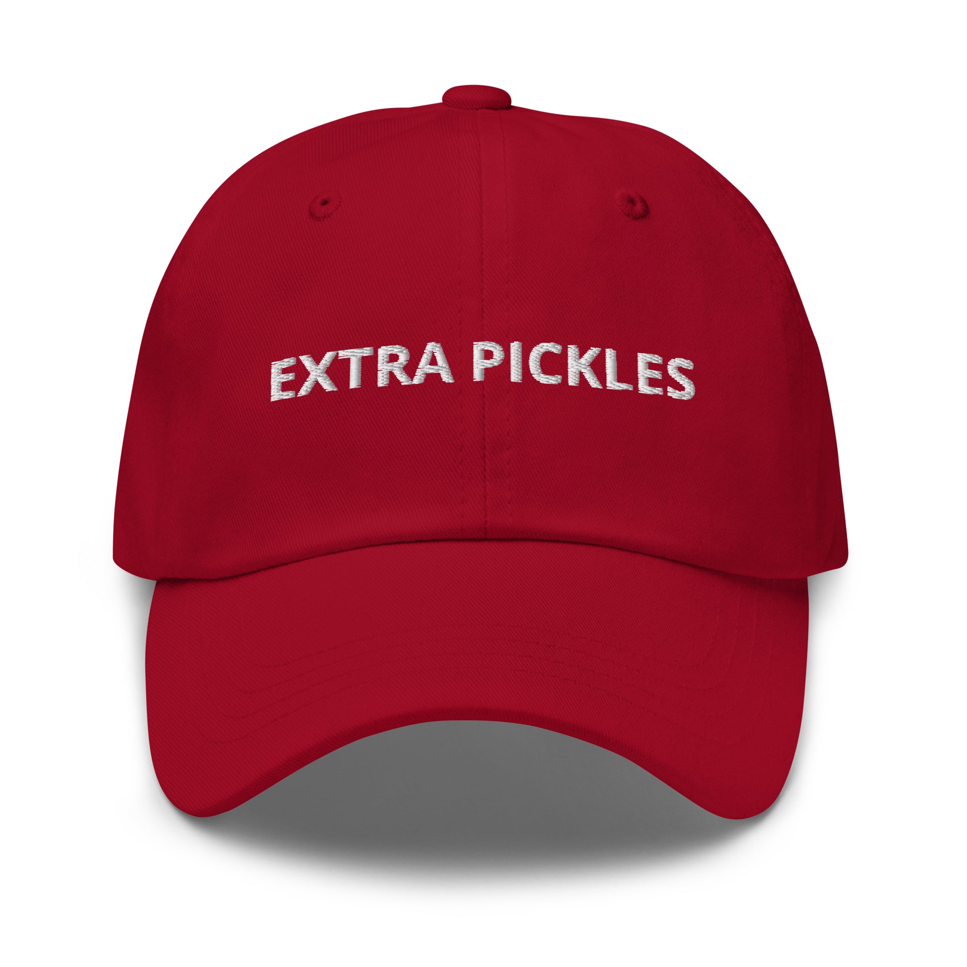 Red Extra Pickles Dad Hat