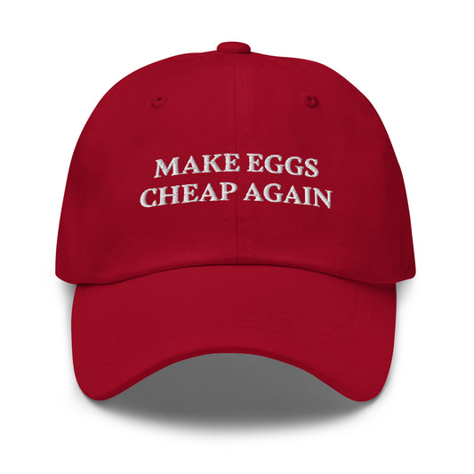 Red Make Eggs Cheap Again Dad Hat
