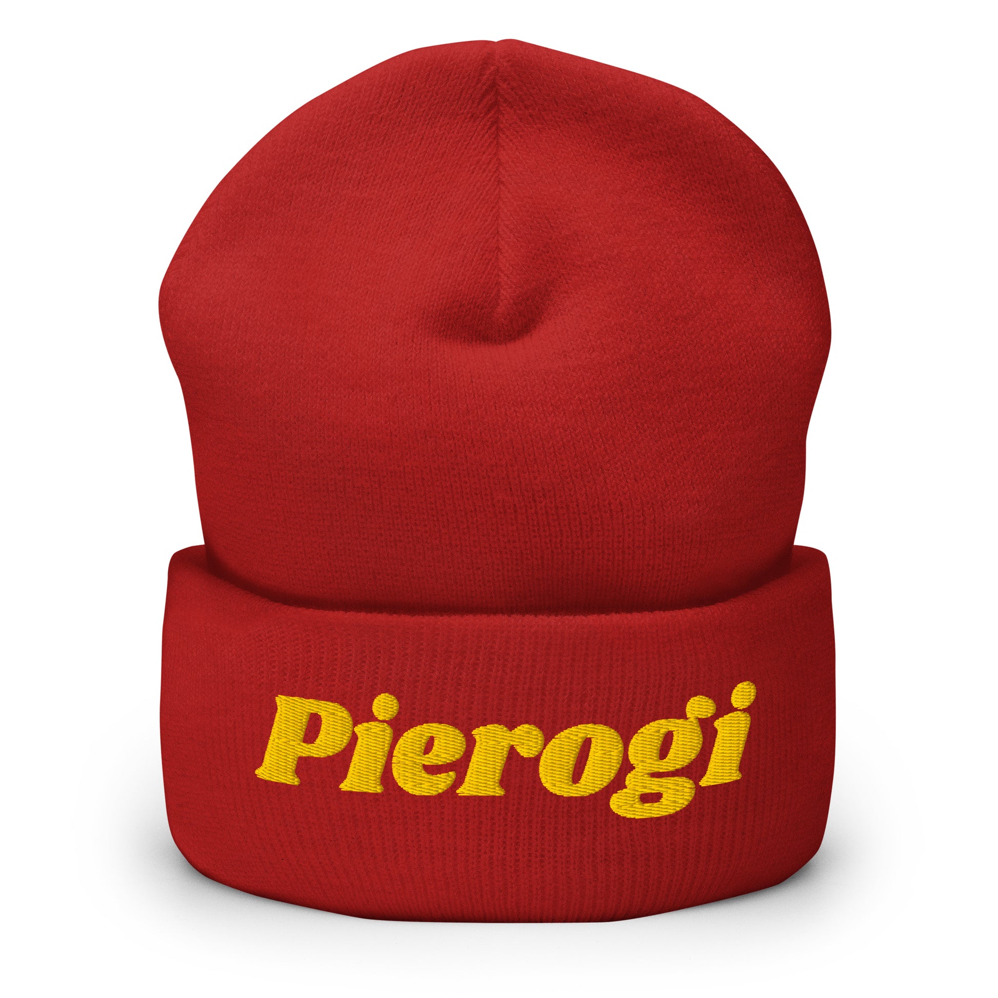 Red Pierogi Cuffed Beanie