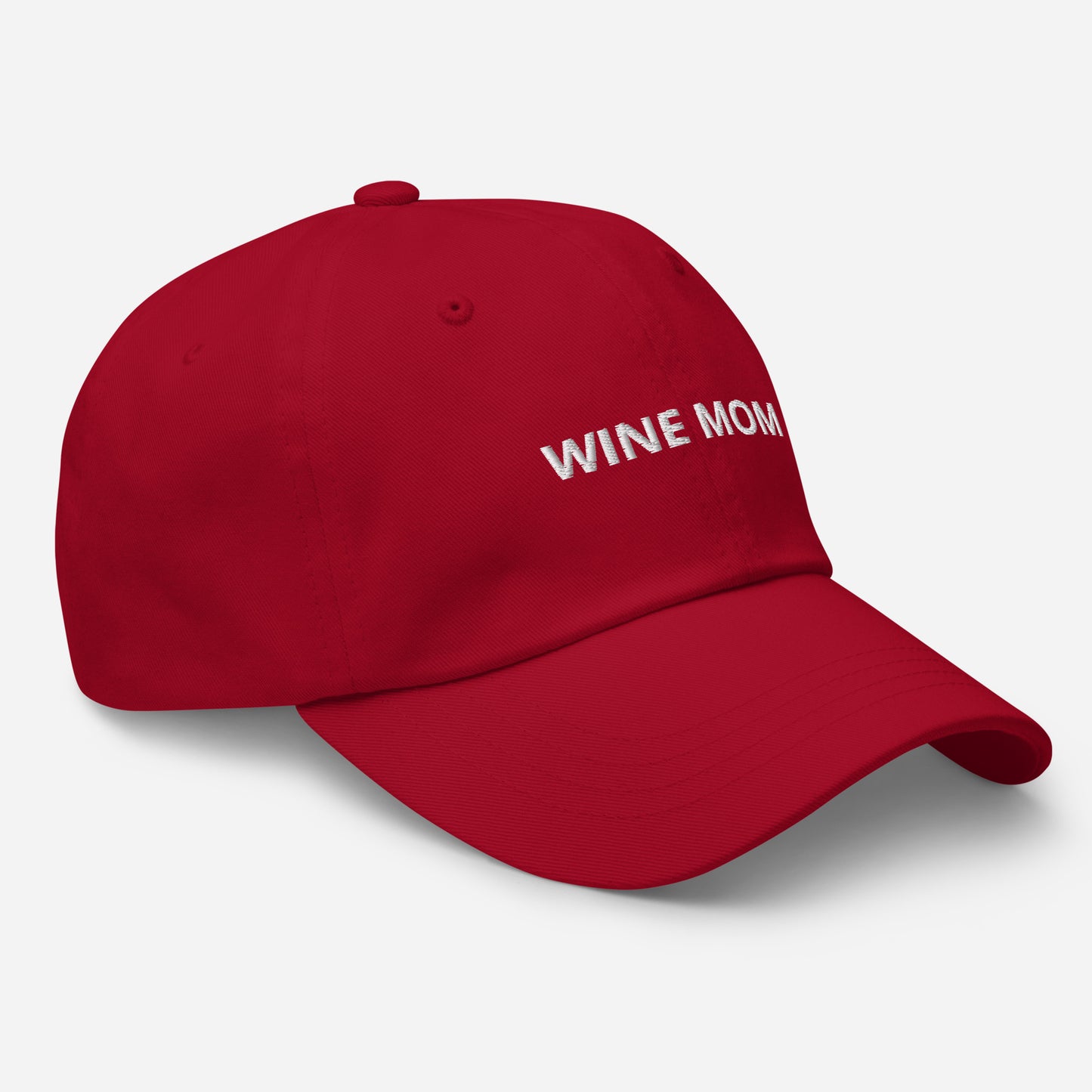 Red Side Wine Mom Dad Hat