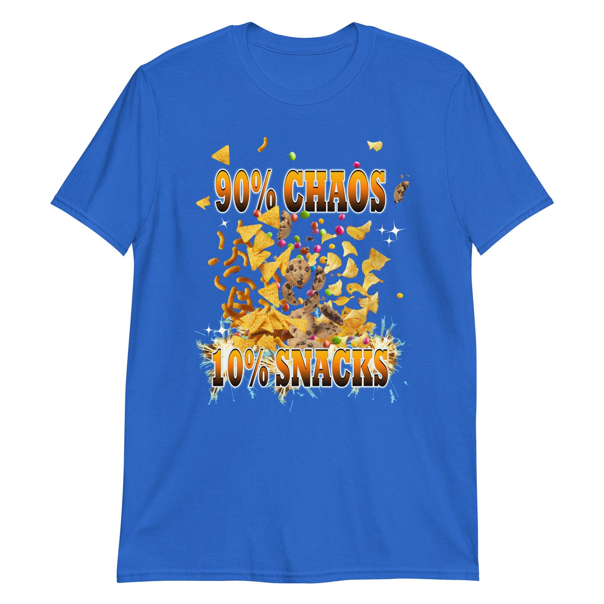 Royal Blue 90% Chaos 10% Snacks T-Shirt