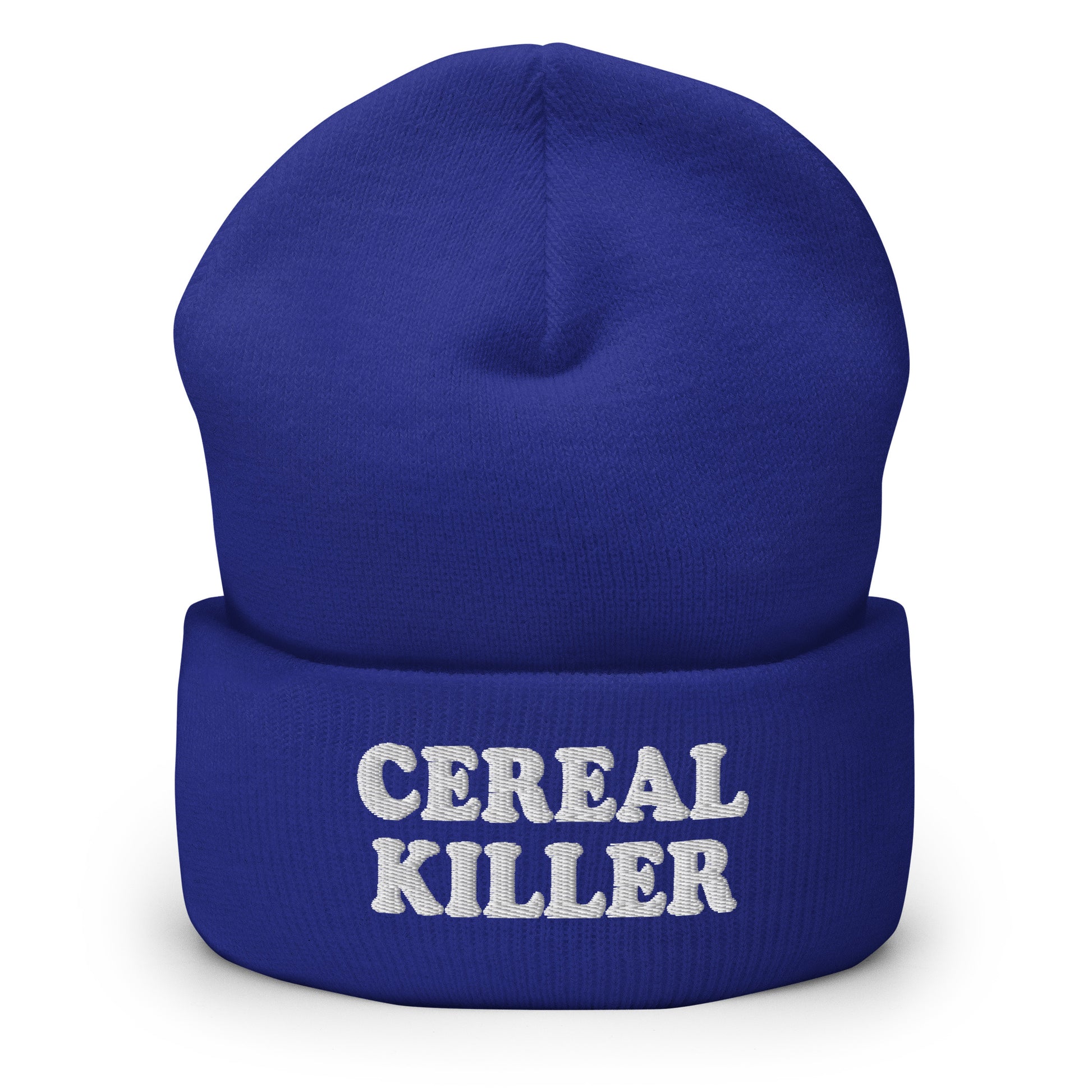 Royal Blue Cereal Killer Cuffed Beanie